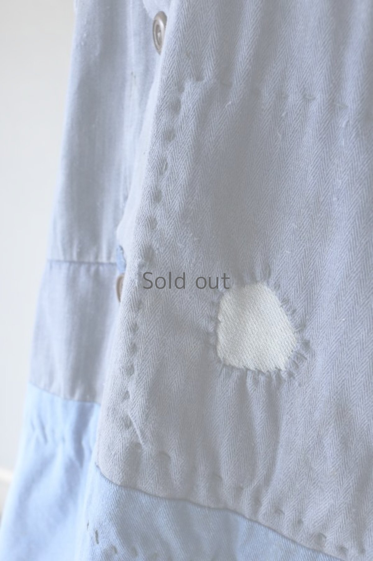 画像5: 【MITSUGU SASAKI】ビンテージリメイク パッチワーク ロングワークシャツ (5)