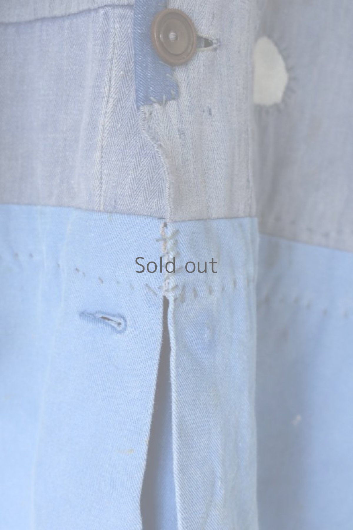 画像19: 【MITSUGU SASAKI】ビンテージリメイク パッチワーク ロングワークシャツ (19)