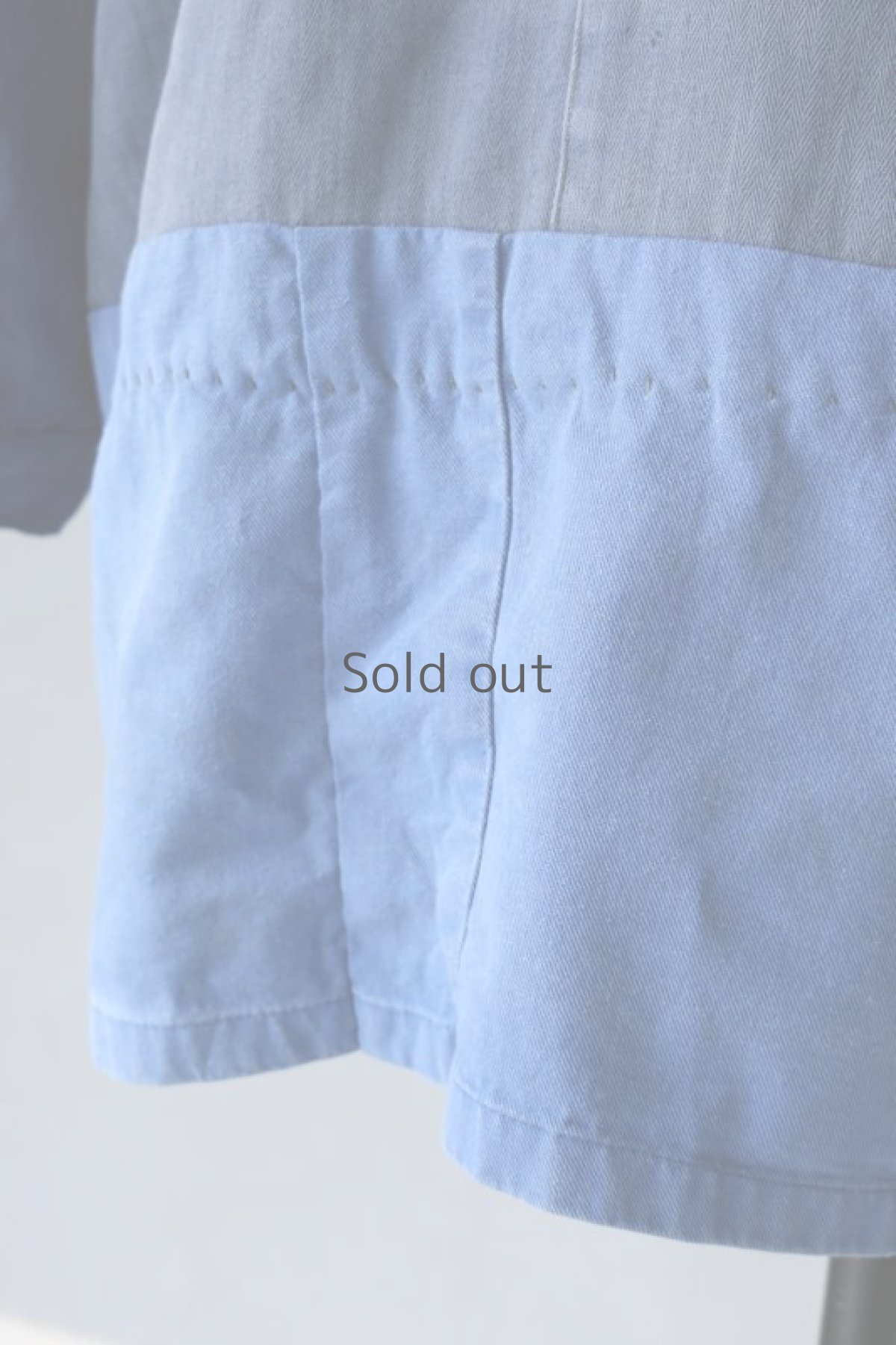 画像12: 【MITSUGU SASAKI】ビンテージリメイク パッチワーク ロングワークシャツ (12)