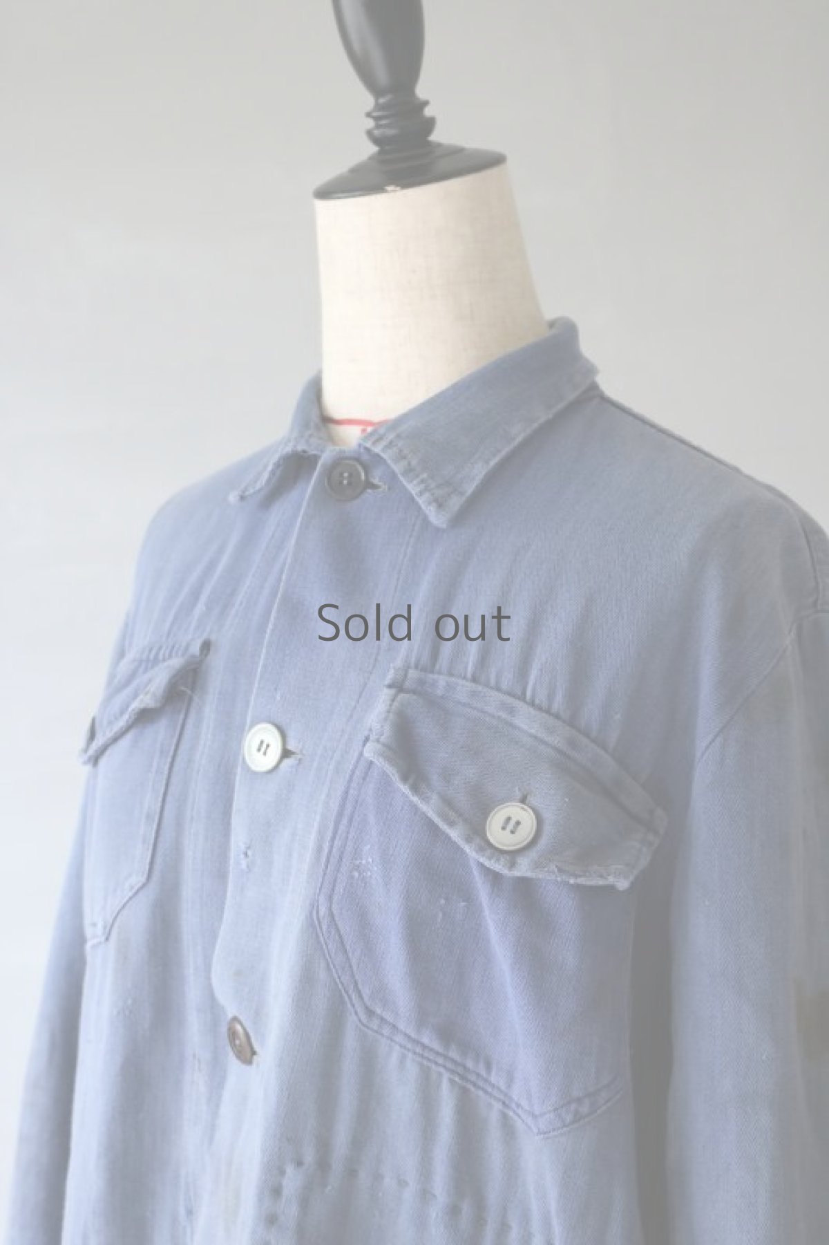 画像3: 【MITSUGU SASAKI】ビンテージリメイク パッチワーク ロングワークシャツ (3)