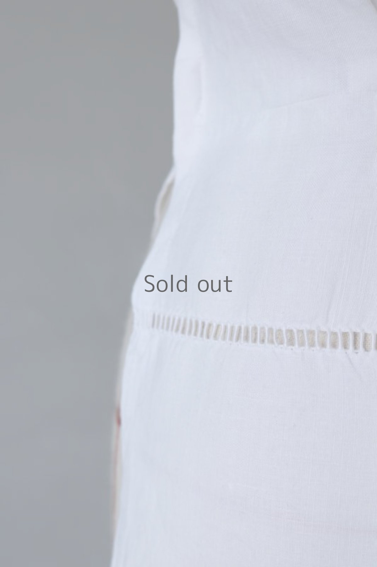 画像7: 【ササキチホ】アンティークリネン 長胴衣（白/背中裾レース） (7)