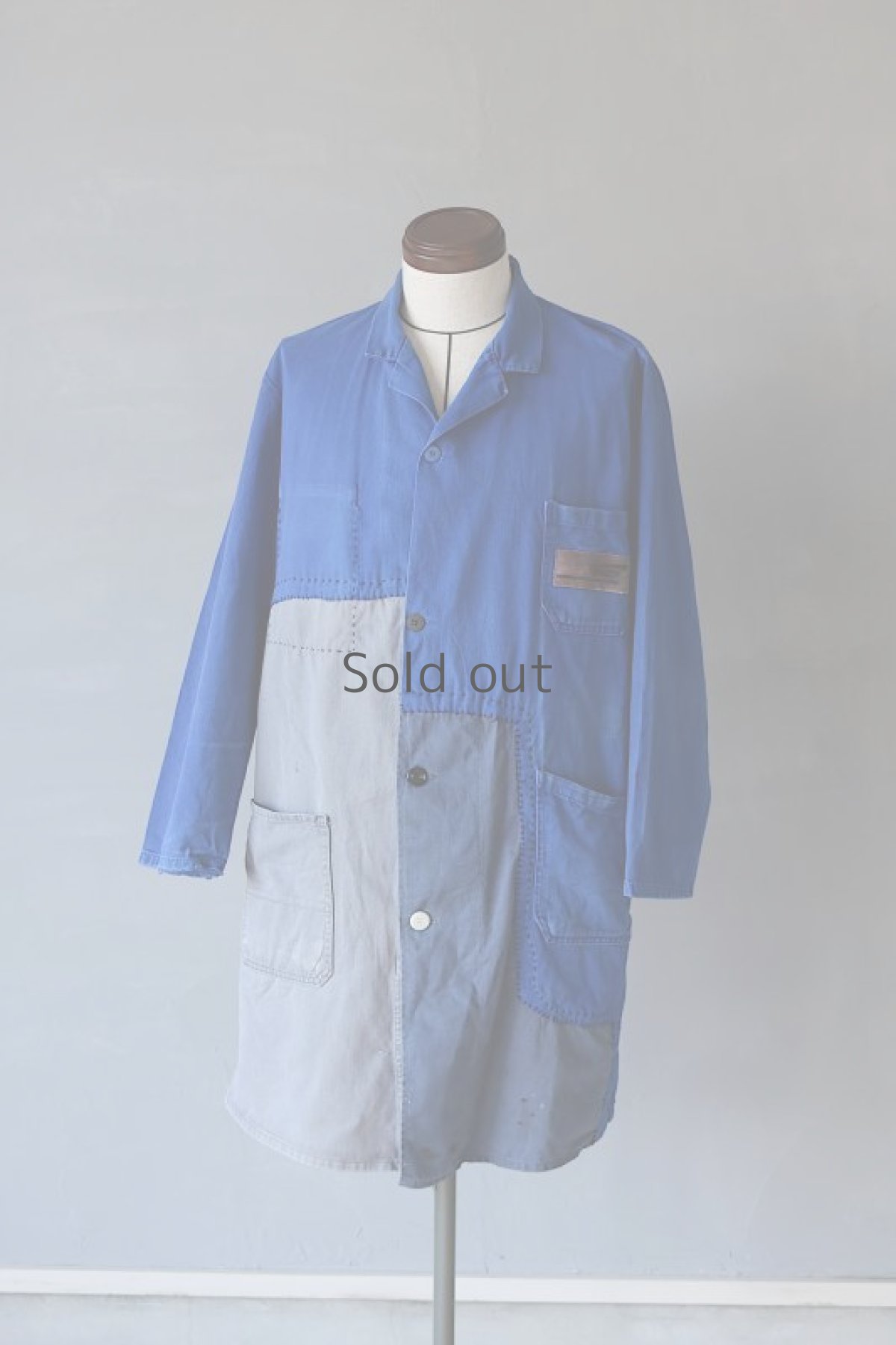 画像2: 【MITSUGU SASAKI】ビンテージリメイク　パッチワーク　ワークコート（SNCF） (2)