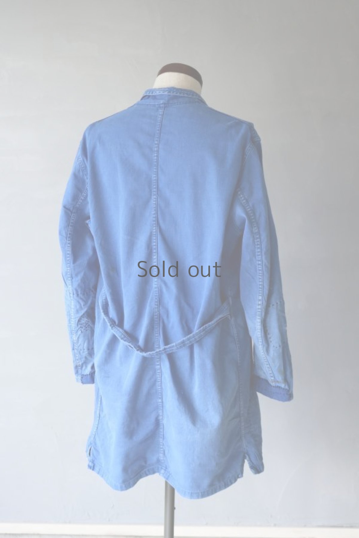 画像11: 【MITSUGU SASAKI】ビンテージリメイク　パッチワークリペア　ブルーワークコート (11)