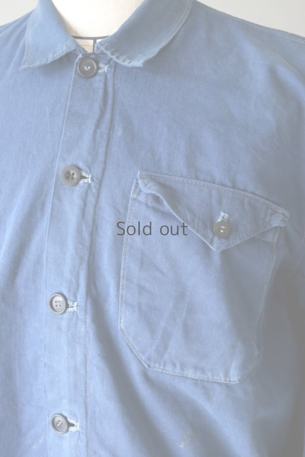 画像4: 【MITSUGU SASAKI】ビンテージリメイク　パッチワーク　ワークジャケット(チェコ) (4)