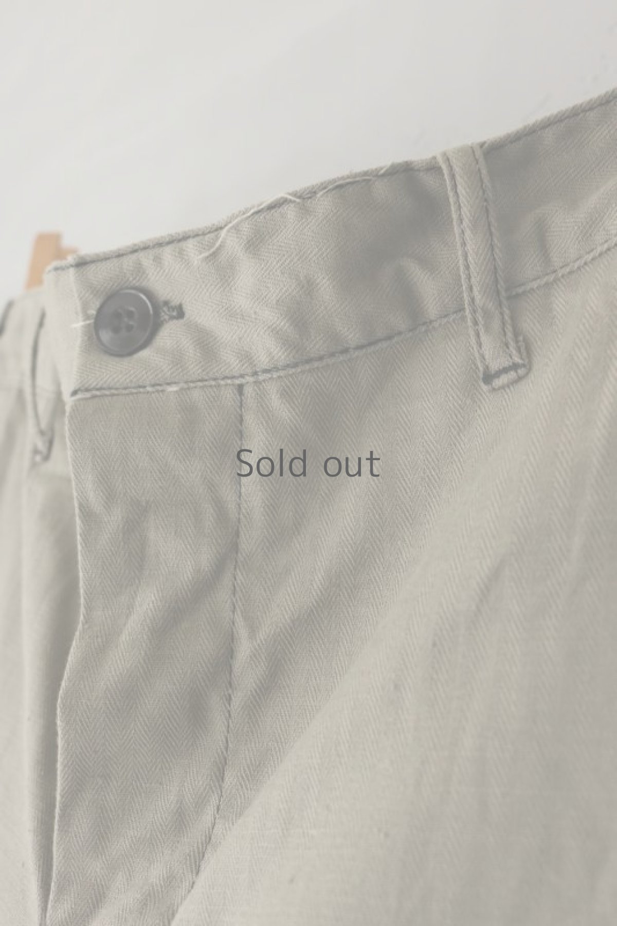 画像4: 【MITSUGU SASAKI】ビンテージ×リメイク パッチワーク ワークパンツ(カーキHBTコットン) (4)