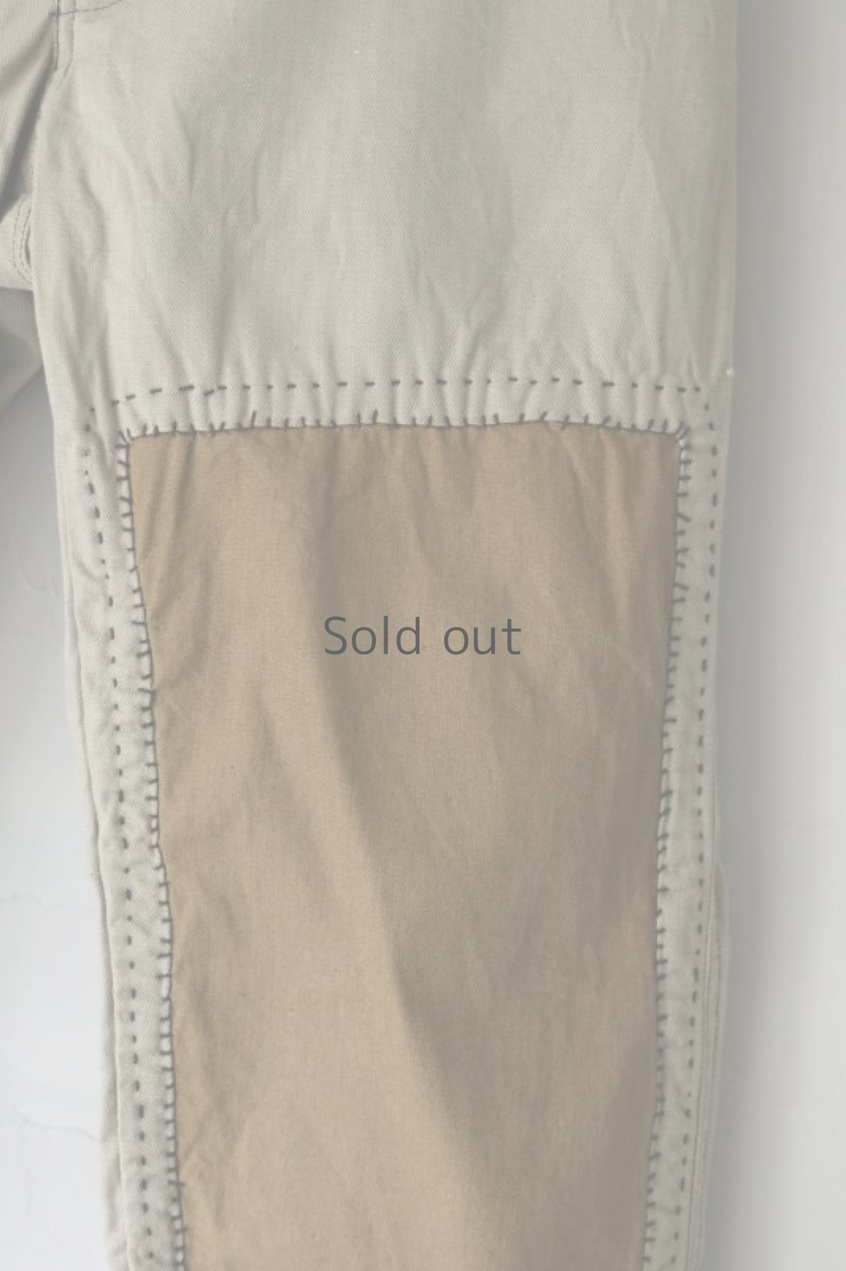 画像5: 【MITSUGU SASAKI】ビンテージ×リメイク パッチワーク ワークパンツ(カーキHBTコットン) (5)