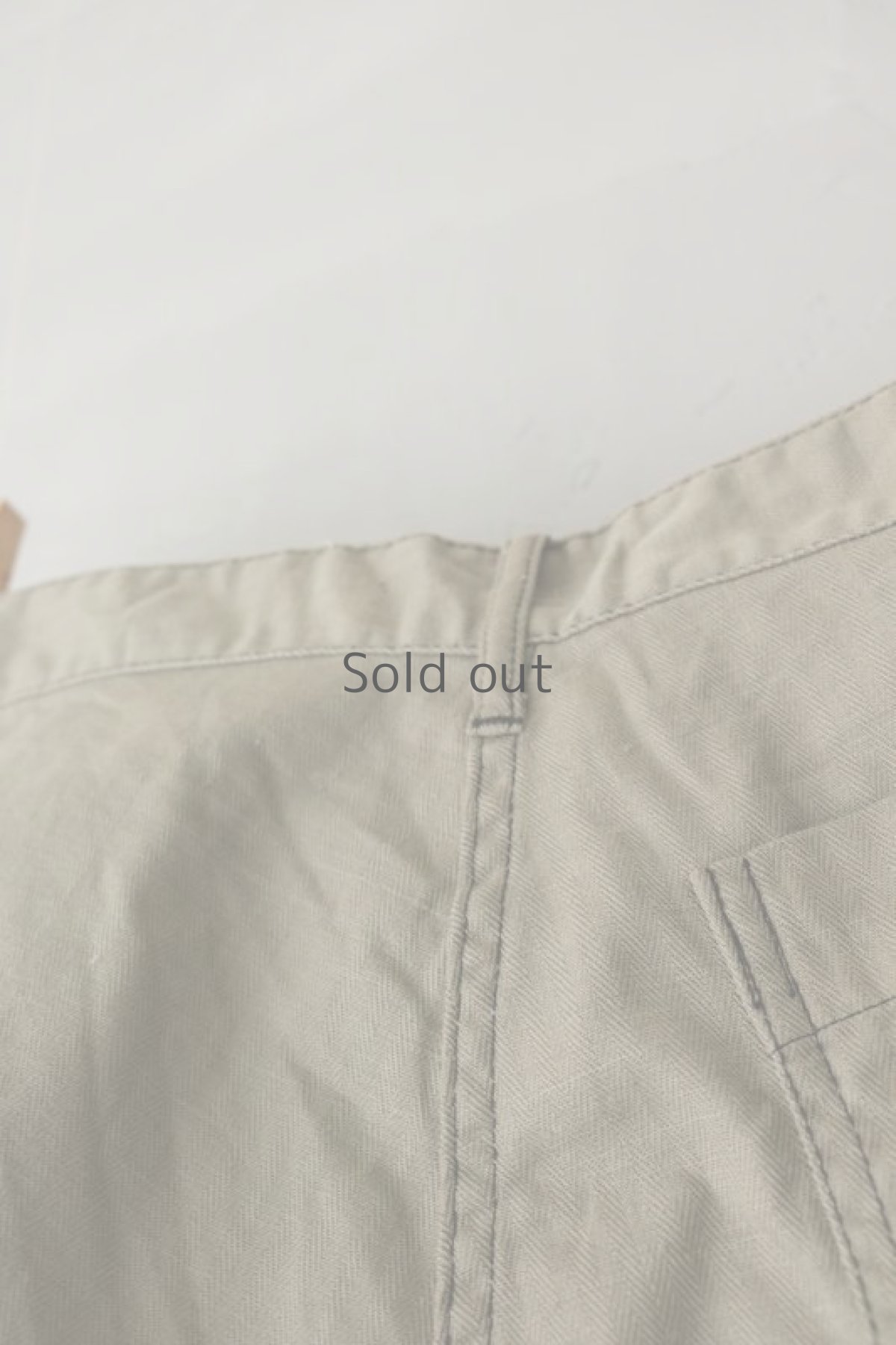 画像8: 【MITSUGU SASAKI】ビンテージ×リメイク パッチワーク ワークパンツ(カーキHBTコットン) (8)