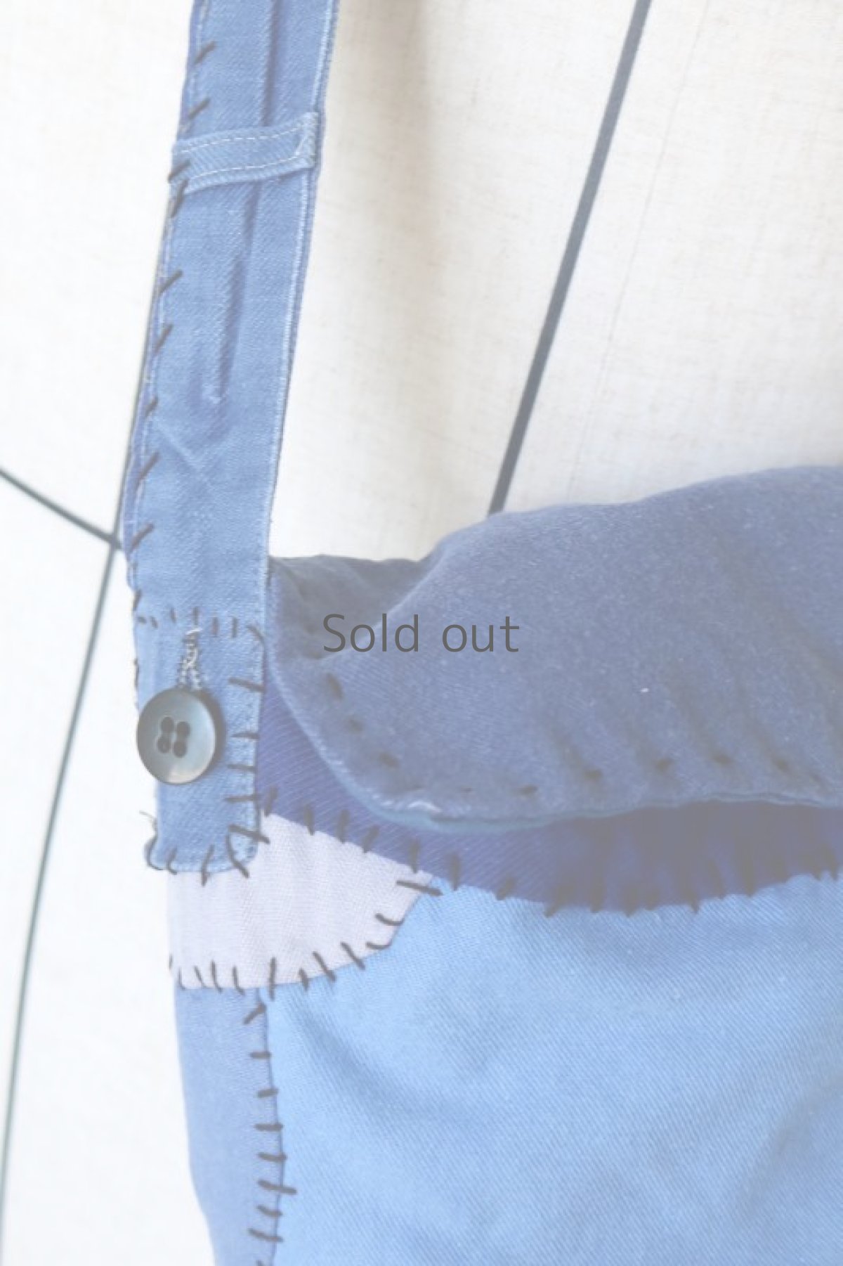 画像3: 【MITSUGU SASAKI】ビンテージリメイク　ユーロワークのパッチワークショルダーバッグ (3)