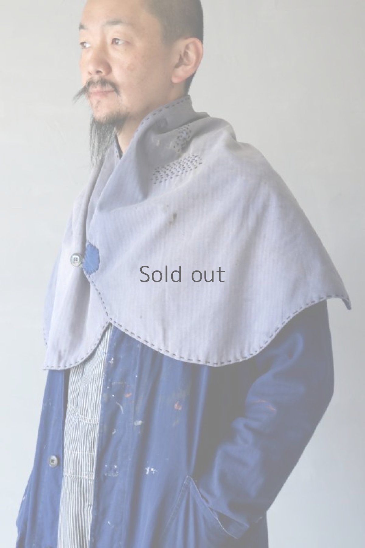 画像12: 【MITSUGU SASAKI】ビンテージリメイク　ユーロワーク首巻き（HBTコットン） (12)