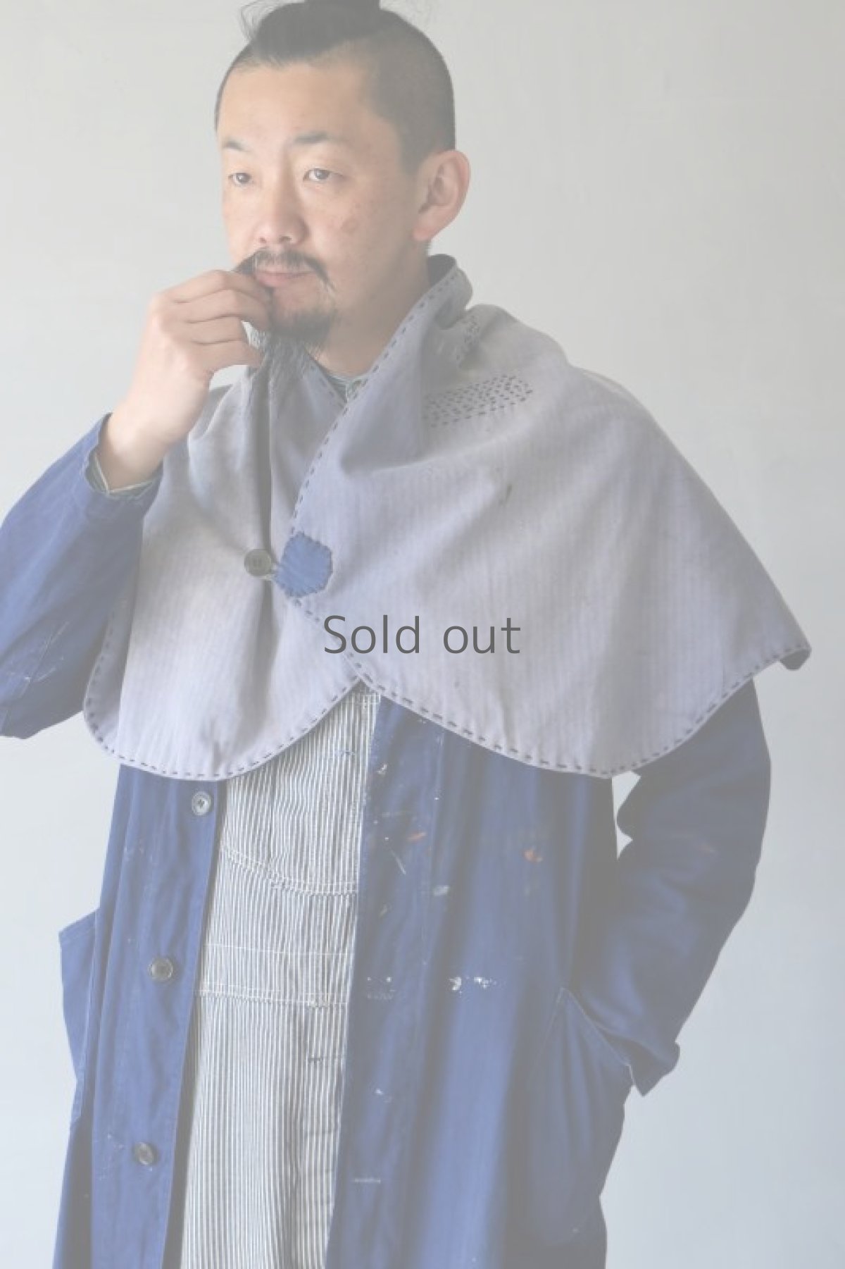 画像11: 【MITSUGU SASAKI】ビンテージリメイク　ユーロワーク首巻き（HBTコットン） (11)