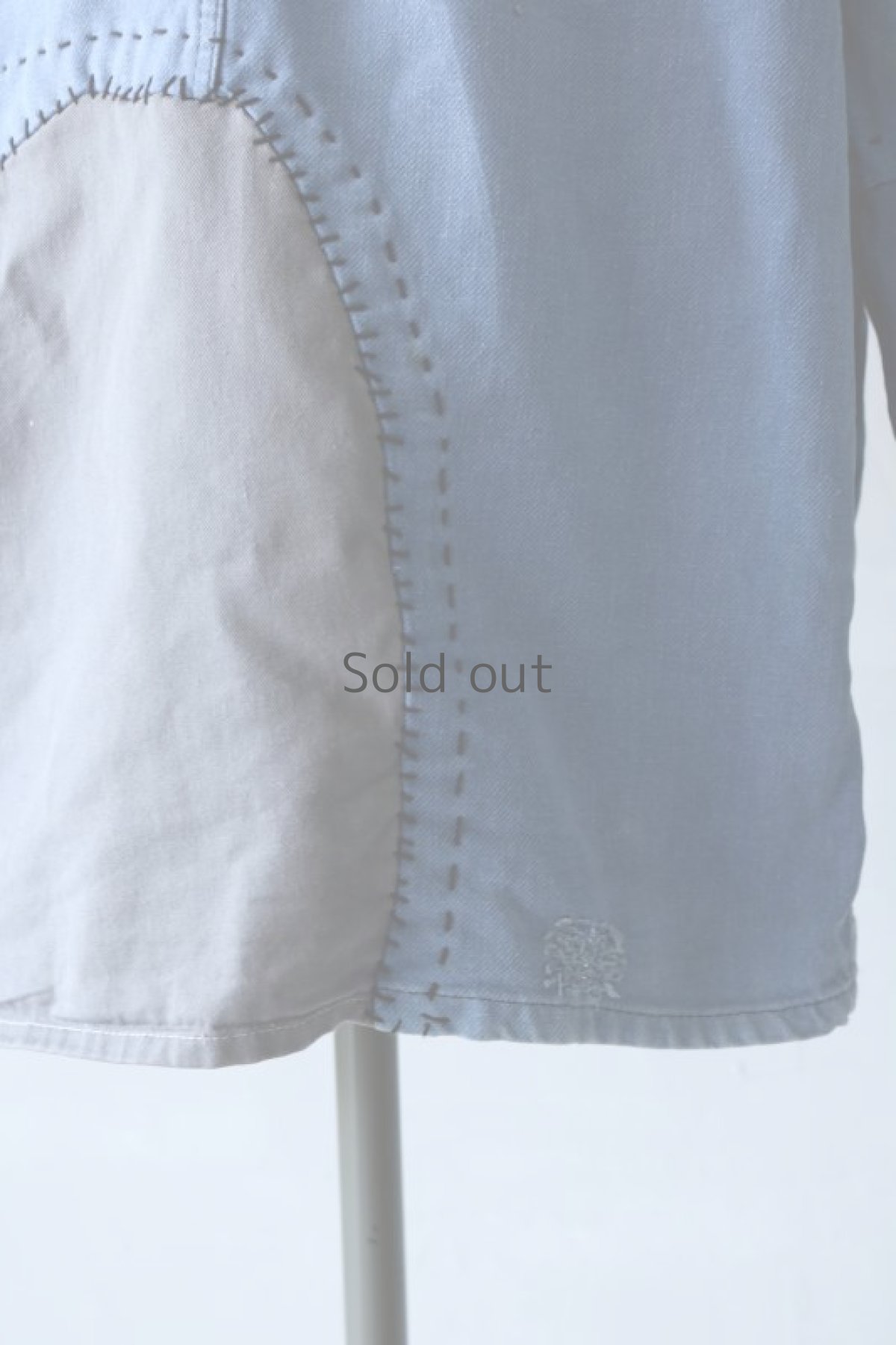 画像15: 【MITSUGU SASAKI】ビンテージリメイク　パッチワーク　ブルーワークジャケット(VETRA) (15)