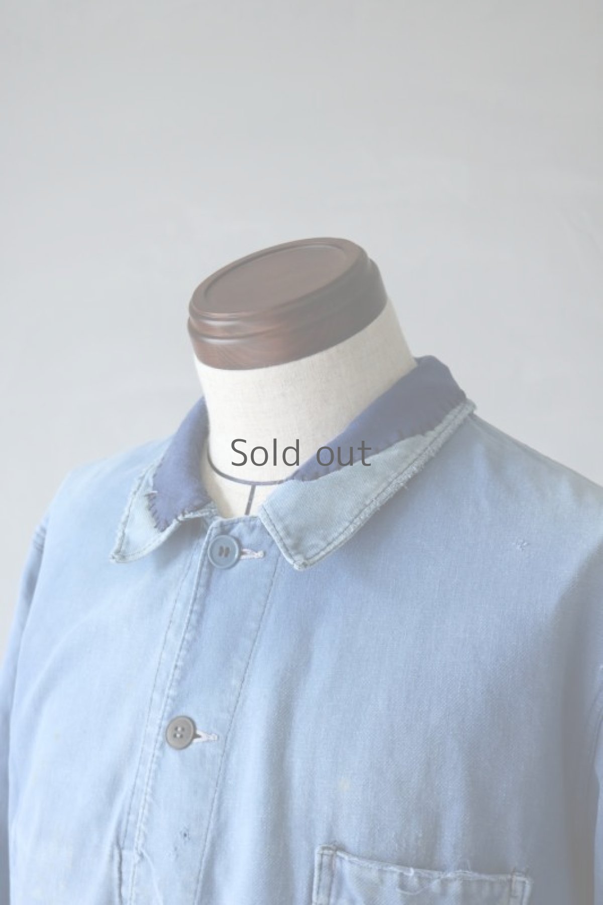 画像3: 【MITSUGU SASAKI】ビンテージリメイク　パッチワーク　ブルーワークジャケット(VETRA) (3)