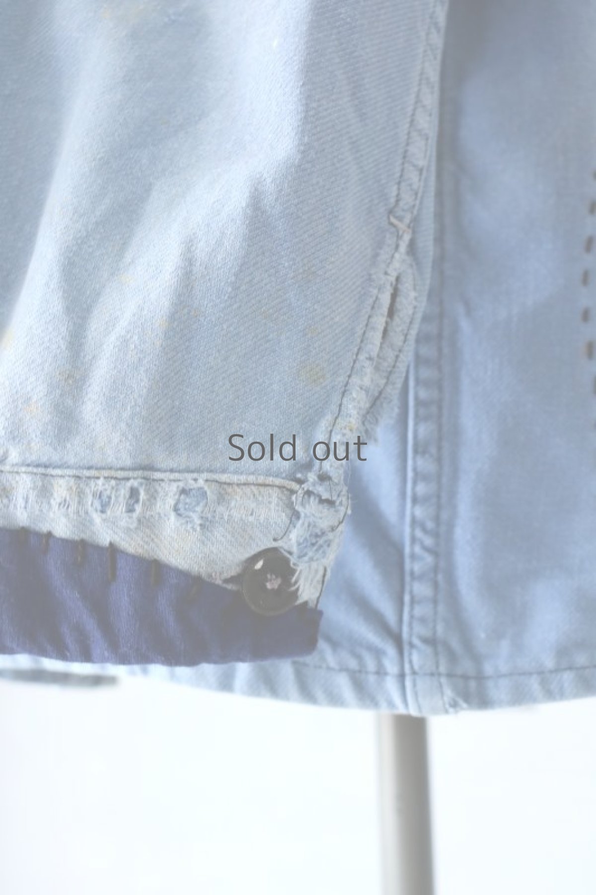 画像12: 【MITSUGU SASAKI】ビンテージリメイク　パッチワーク　ブルーワークジャケット(VETRA) (12)