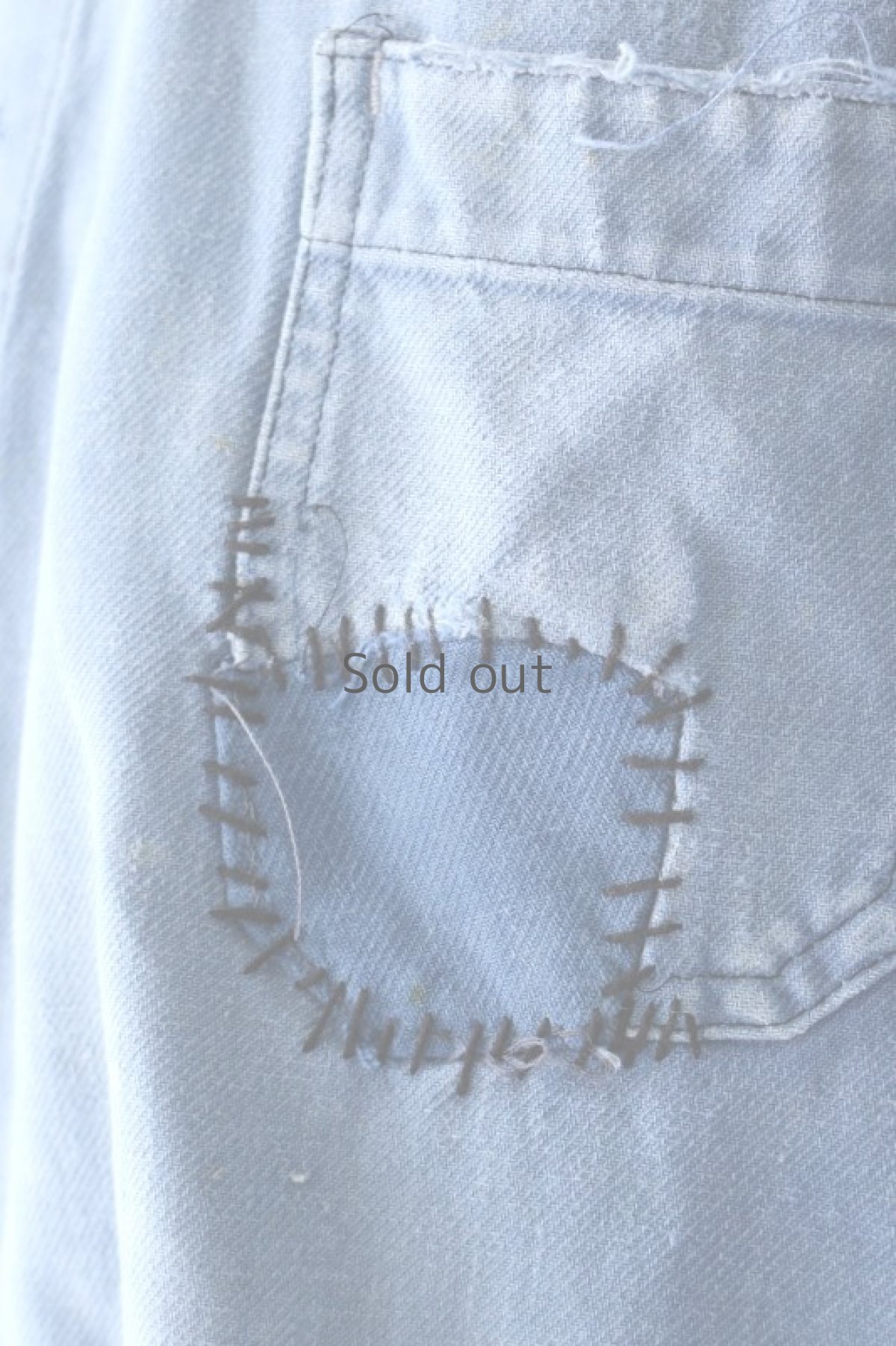 画像7: 【MITSUGU SASAKI】ビンテージリメイク　パッチワーク　ブルーワークジャケット(VETRA) (7)