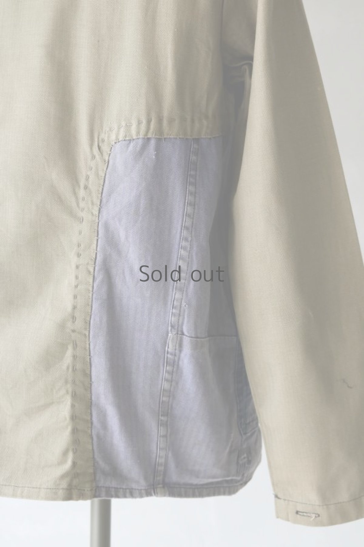 画像11: 【MITSUGU SASAKI】ビンテージリメイク　パッチワーク　カーキワークジャケット(ドイツ) (11)