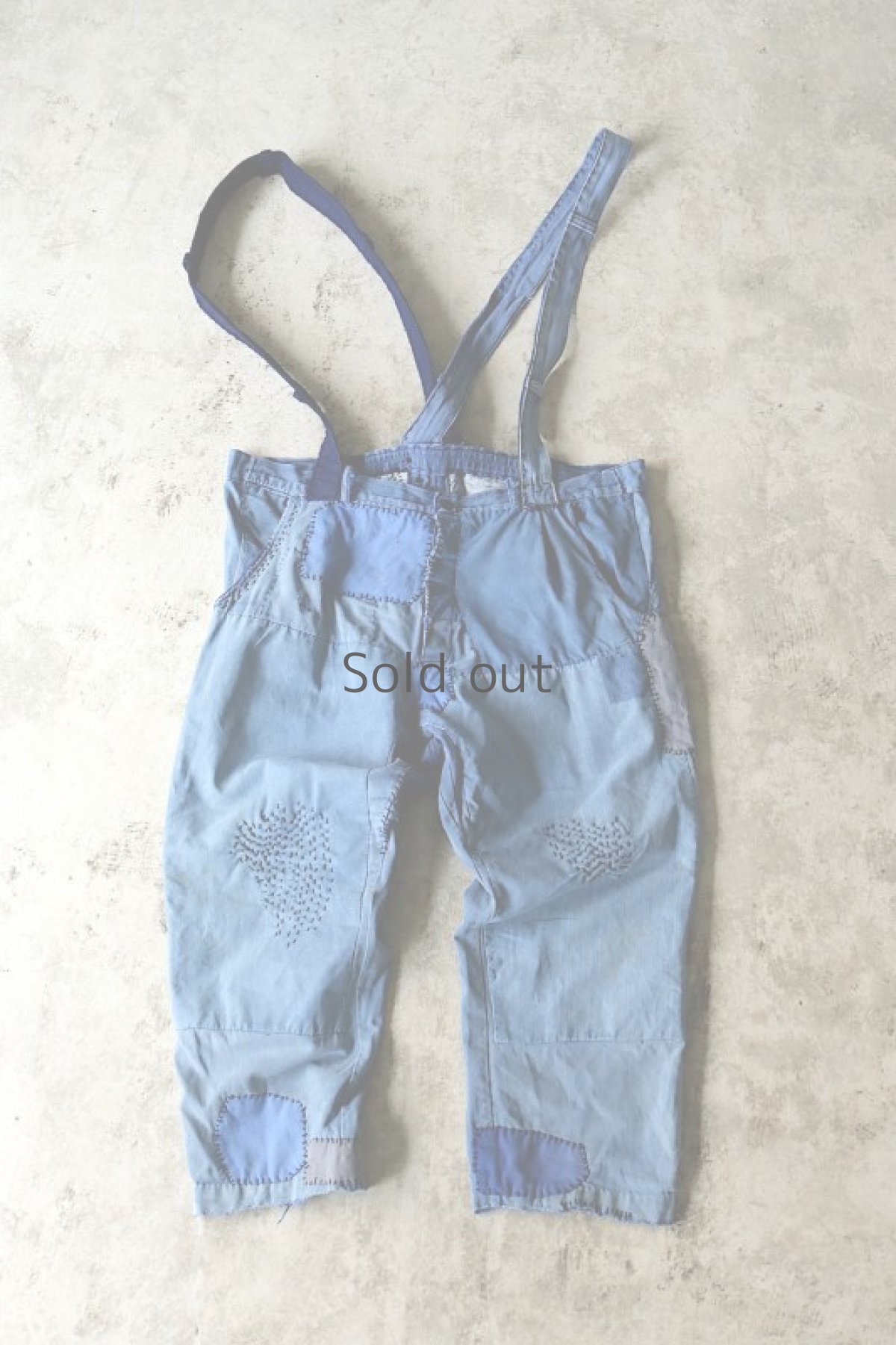 画像2: 【MITSUGU SASAKI】ビンテージ×リメイク　クレイジーパッチワーク　ワークパンツ(サロペット) (2)