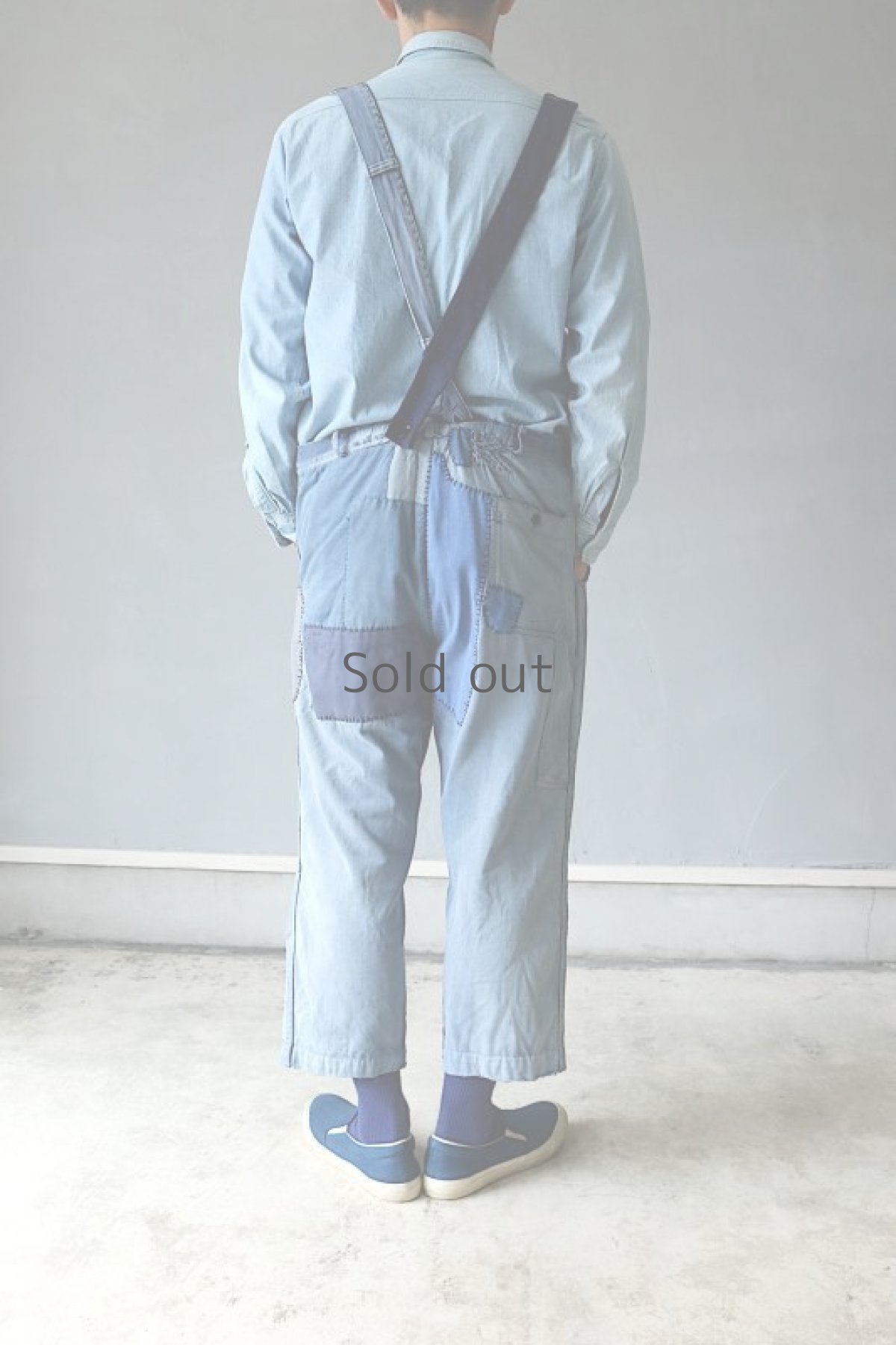 画像15: 【MITSUGU SASAKI】ビンテージ×リメイク　クレイジーパッチワーク　ワークパンツ(サロペット) (15)