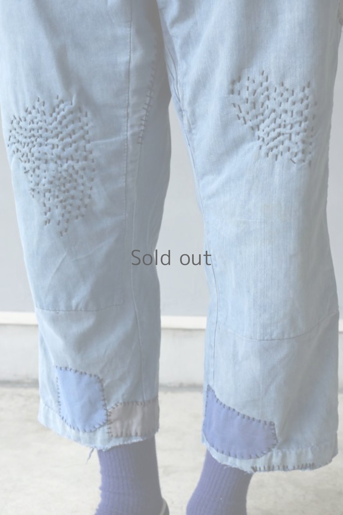 画像19: 【MITSUGU SASAKI】ビンテージ×リメイク　クレイジーパッチワーク　ワークパンツ(サロペット) (19)