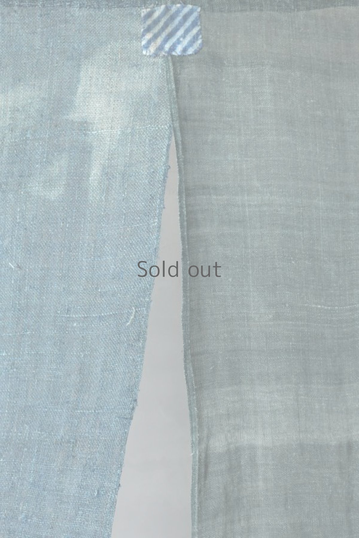 画像13: 【MITSUGU SASAKI】日本古布　パッチワーク壁掛けのれん（ウコン・蚊帳） (13)