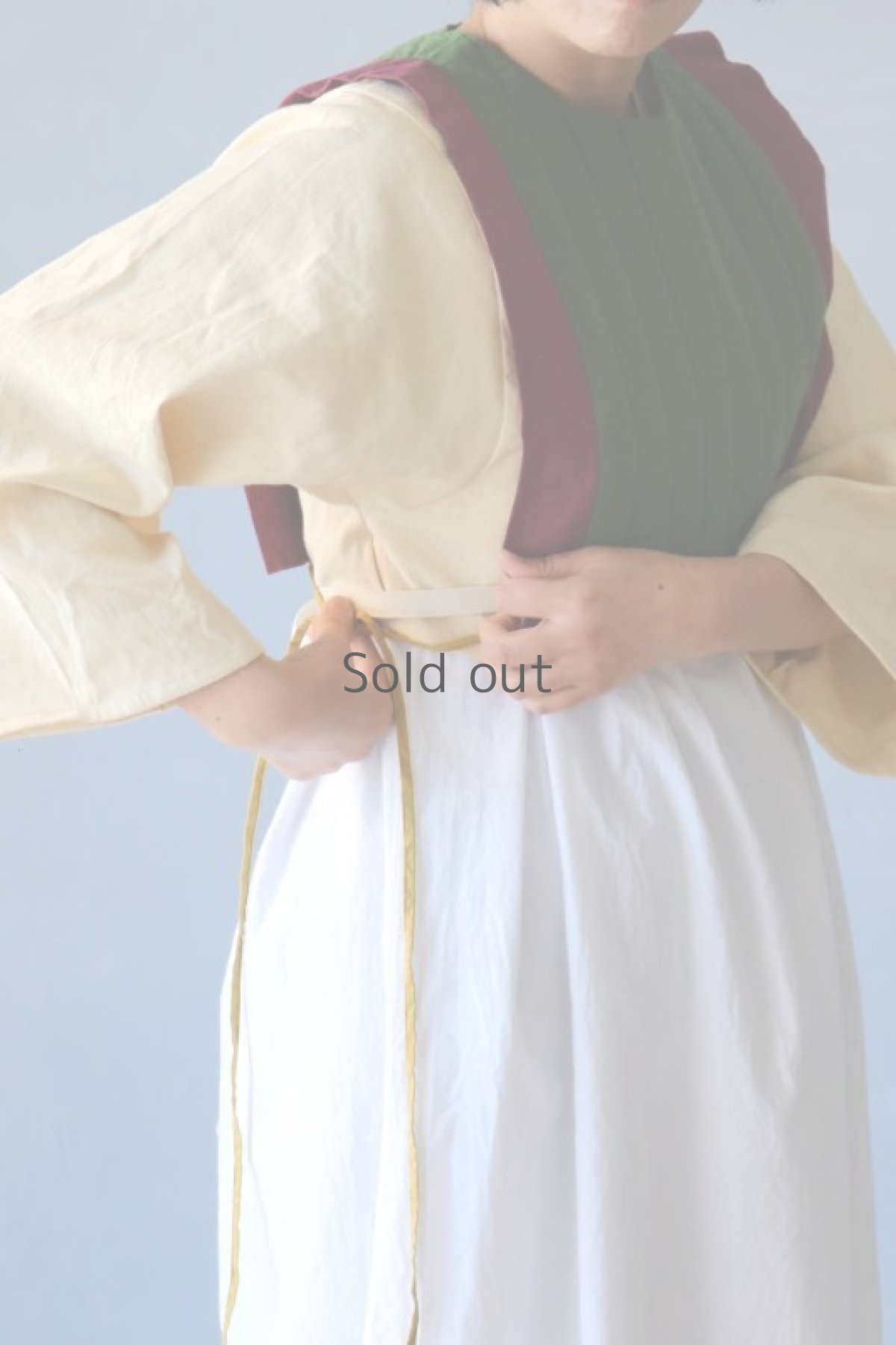 画像4: 【ササキチホ】日本古布　四角衣(木綿・紫/緑) (4)