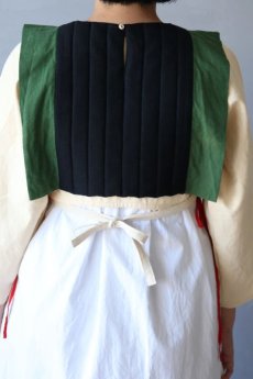 画像9: 【ササキチホ】日本古布　四角衣(木綿・黒/緑) (9)