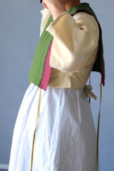 画像2: 【ササキチホ】日本古布　四角衣(木綿・紫/緑) (2)