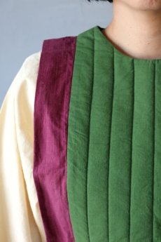 画像6: 【ササキチホ】日本古布　四角衣(木綿・紫/緑) (6)