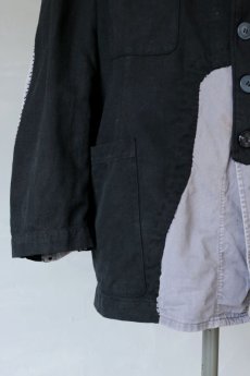 画像5: 【MITSUGU BLACK】ビンテージリメイク　パッチワーク　ブラックワークジャケット(ブラック・グレー) (5)