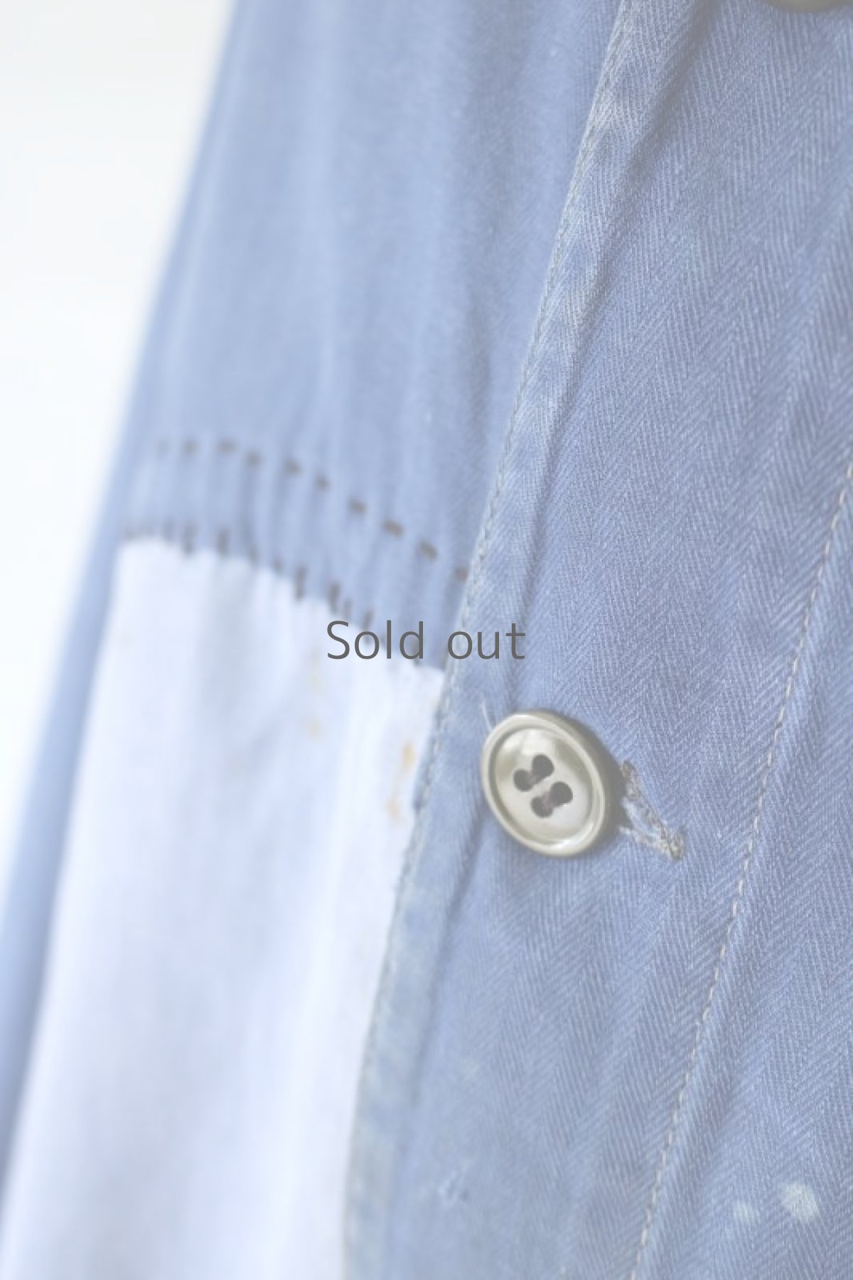 画像7: 【MITSUGU SASAKI】ビンテージリメイク　パッチワーク　ブルーワークジャケット(ドイツ) (7)