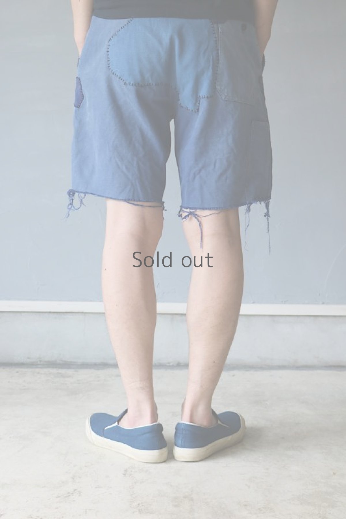 画像7: 【MITSUGU SASAKI】ビンテージ×リメイク　パッチワーク　カットオフ　ワークショーツ(VETRA) (7)