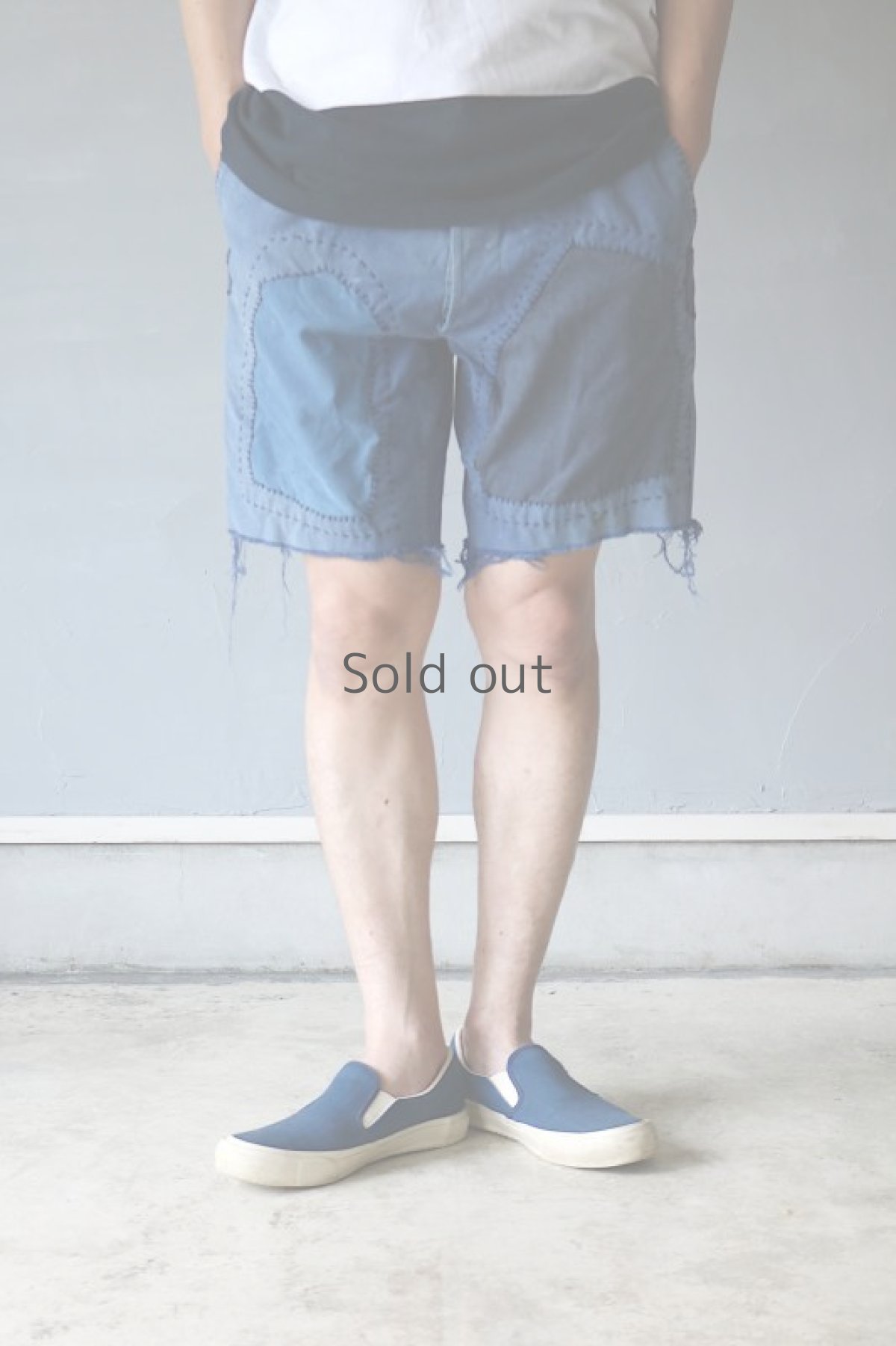 画像4: 【MITSUGU SASAKI】ビンテージ×リメイク　パッチワーク　カットオフ　ワークショーツ(VETRA) (4)