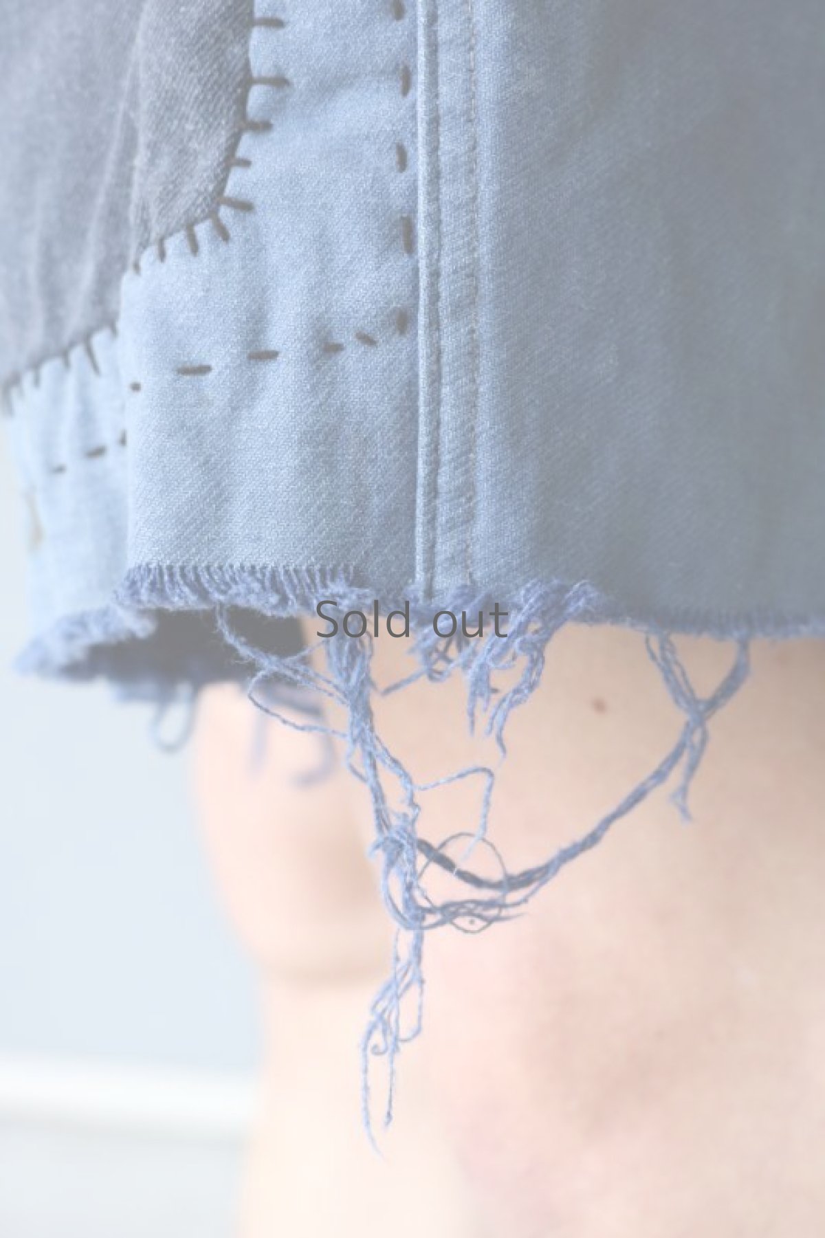 画像11: 【MITSUGU SASAKI】ビンテージ×リメイク　パッチワーク　カットオフ　ワークショーツ(VETRA) (11)