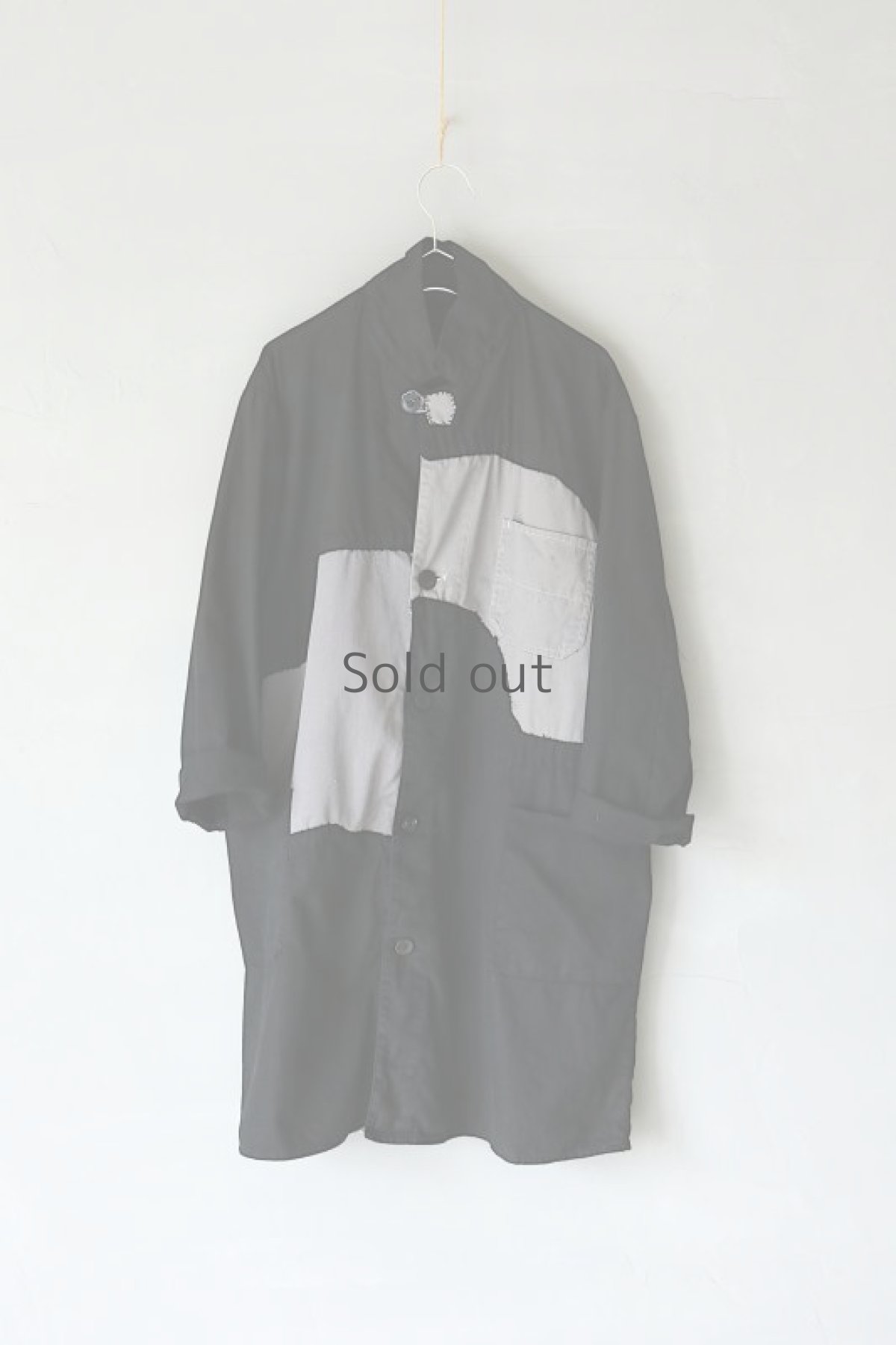 画像14: 【MITSUGU BLACK】ビンテージリメイク　パッチワーク　ブラックワークコート(ブラック・グレー) (14)