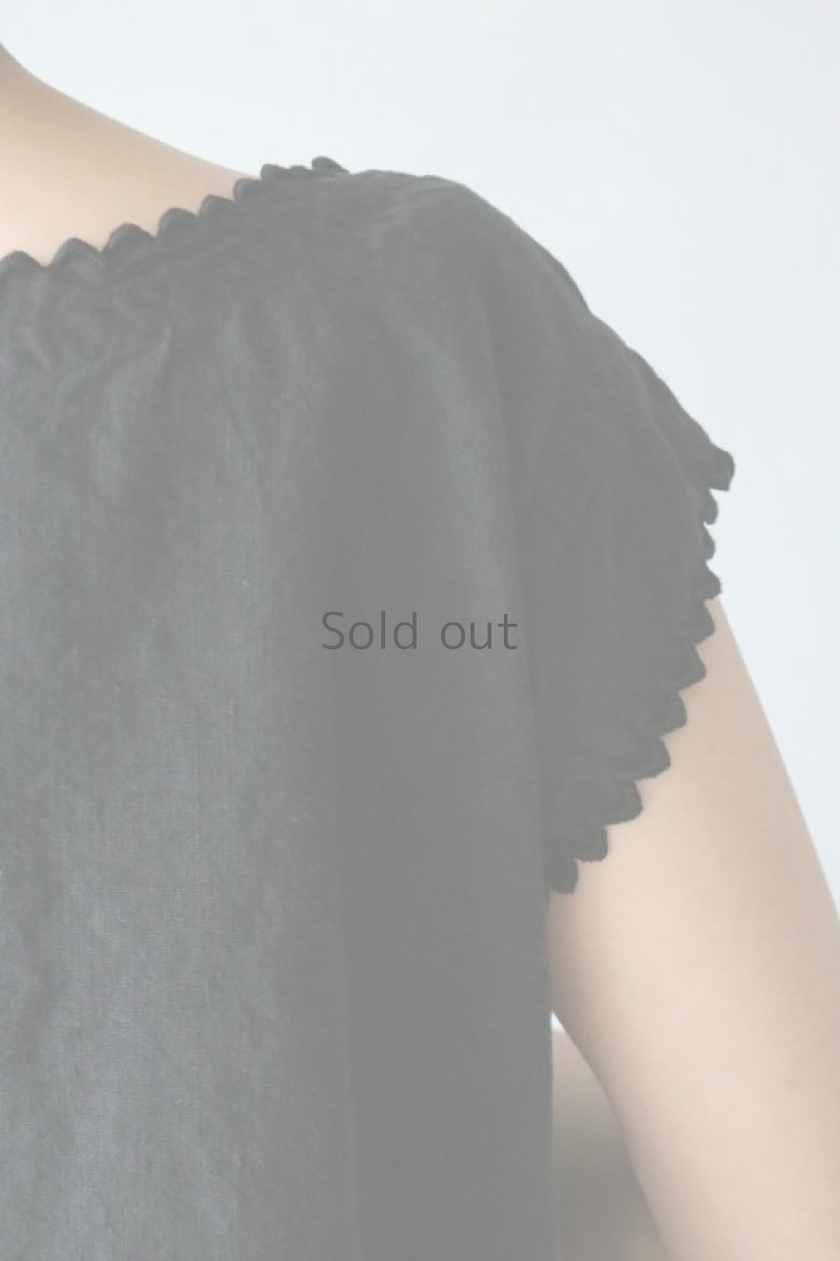 画像11: 【フランス】アンティークリネン×染　ショートスリーブ　ワンピース（ブラック/イニシャルPB） (11)