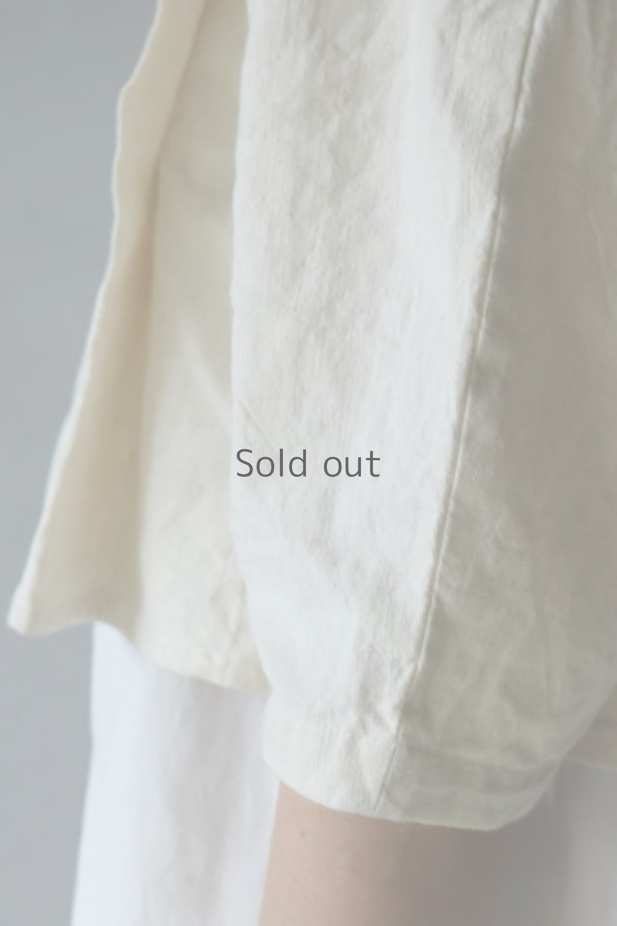 画像9: 【ササキチホ】アンティークリネン　肩衣（５分袖パフスリーブ/生成り） (9)