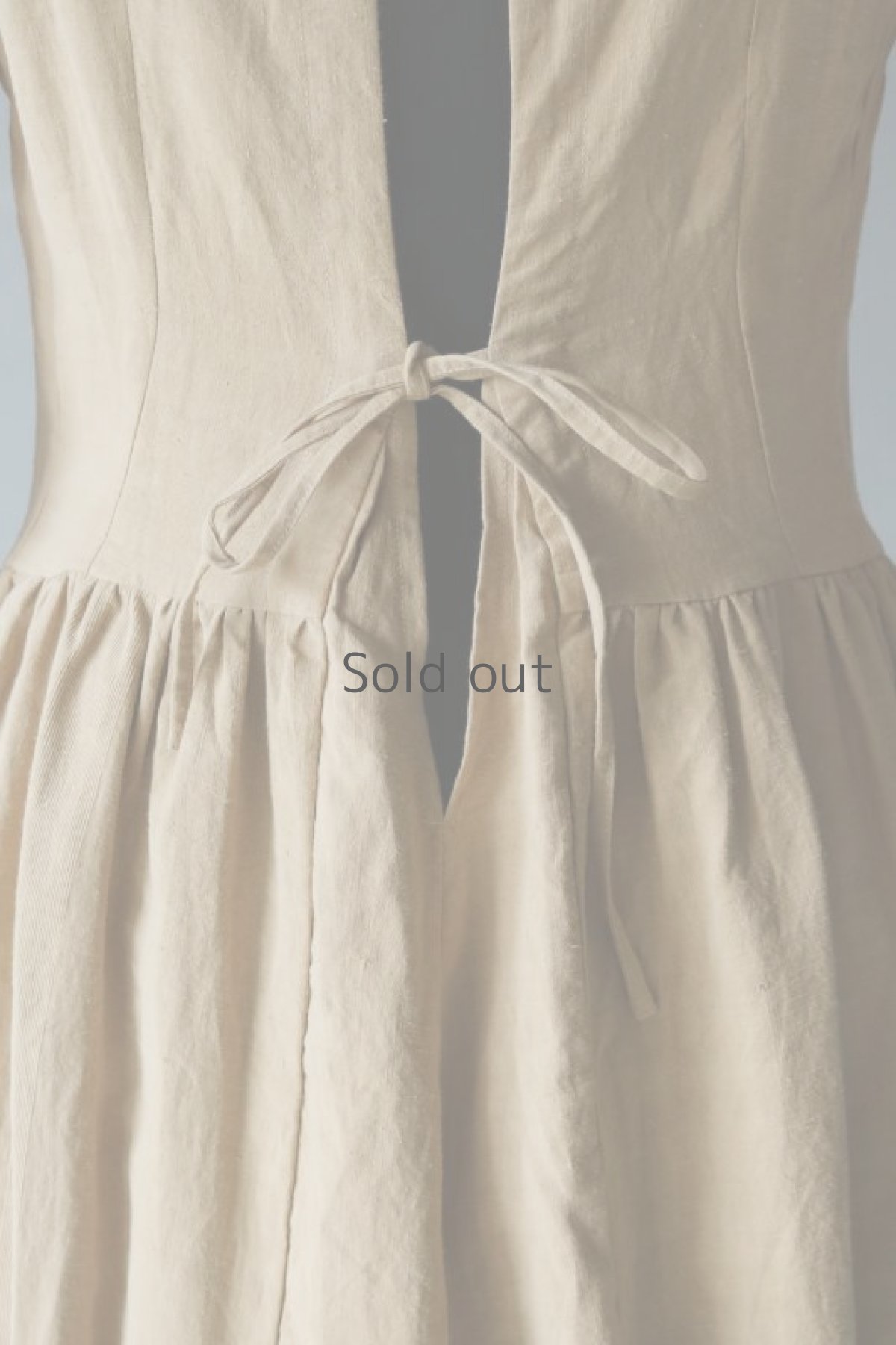 画像10: 【ササキチホ】アンティークリネン×染め　インナーワンピース（ベージュ） (10)