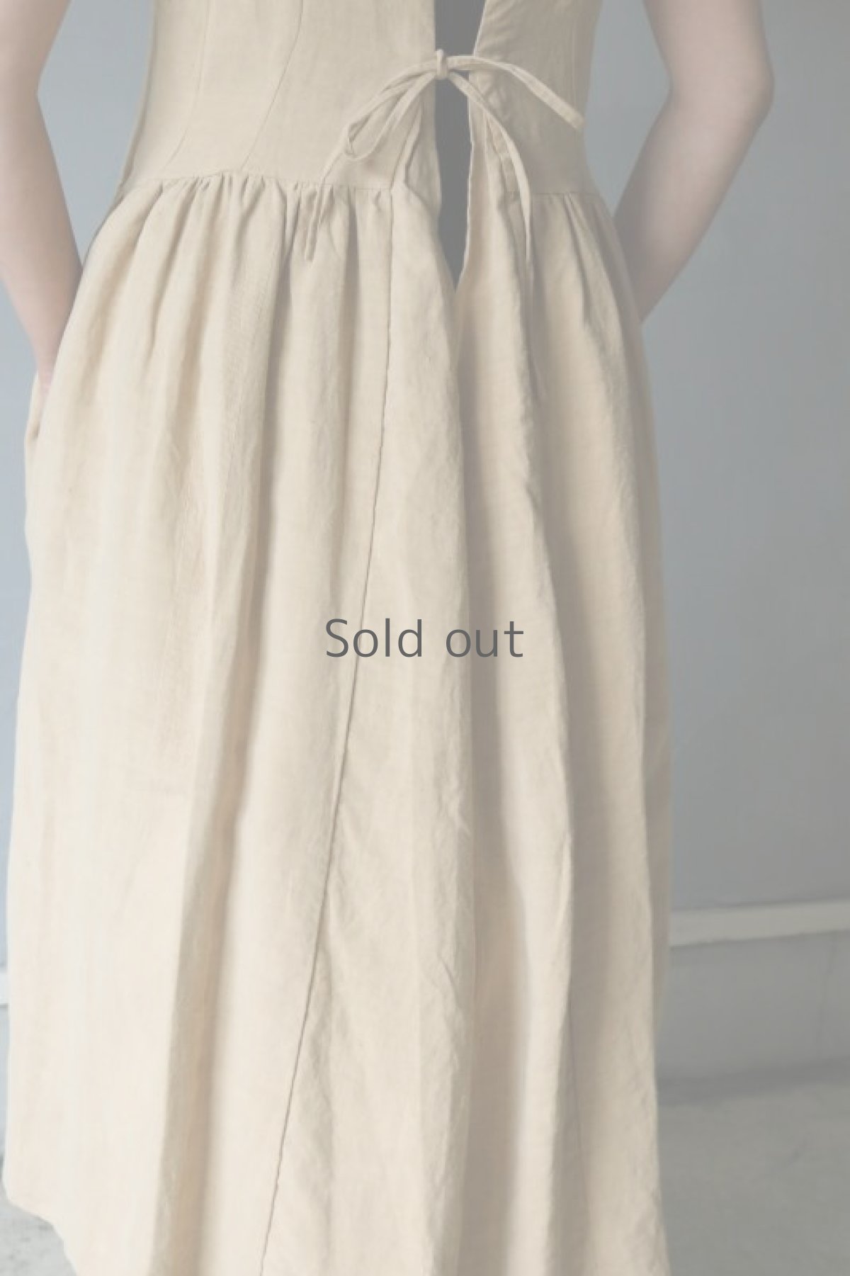 画像9: 【ササキチホ】アンティークリネン×染め　インナーワンピース（ベージュ） (9)