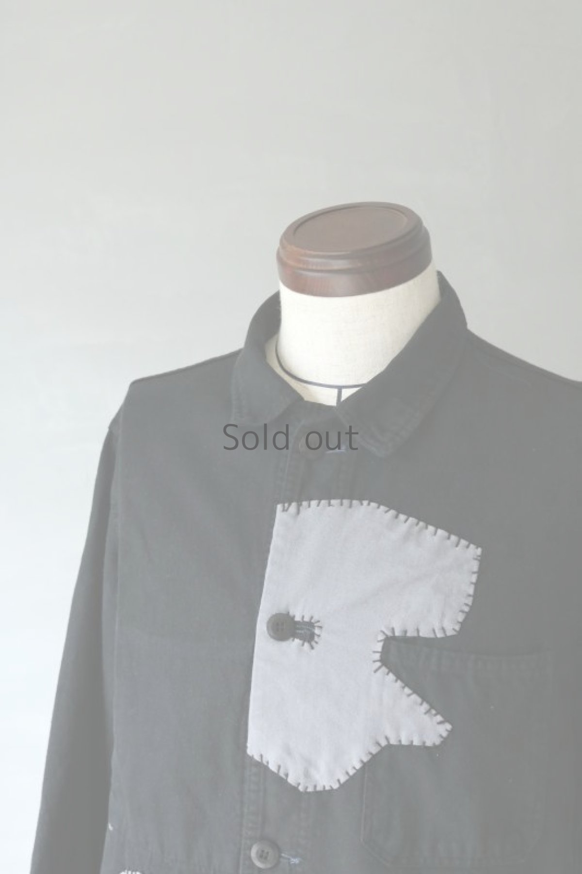 画像3: 【MITSUGU BLACK】ビンテージリメイク　パッチワーク　ブラックワークジャケット(ブラック・グレー) (3)