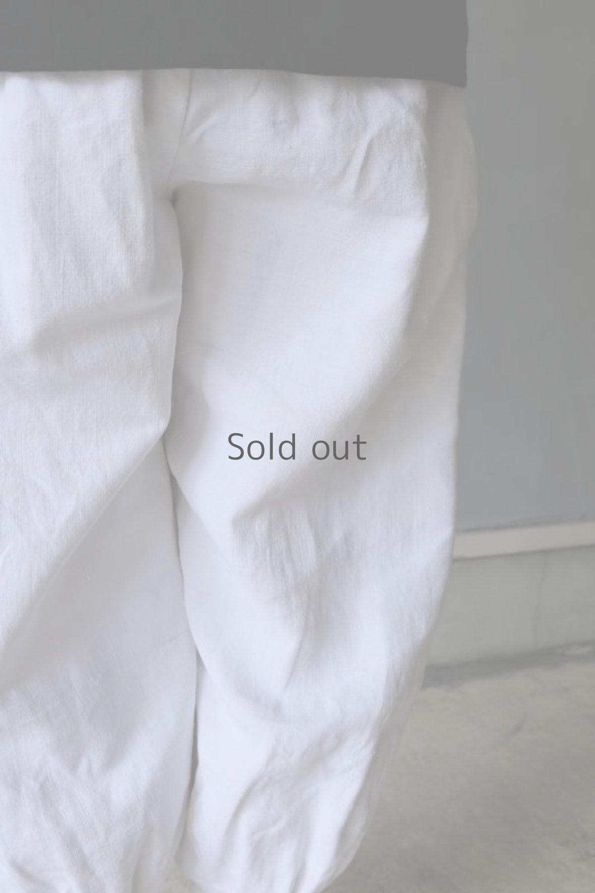 画像6: 【ササキチホ】アンティークリネン　バレルパンツ（白） (6)