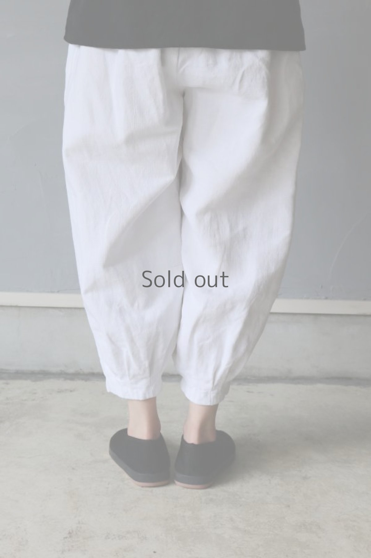 画像5: 【ササキチホ】アンティークリネン　バレルパンツ（白） (5)