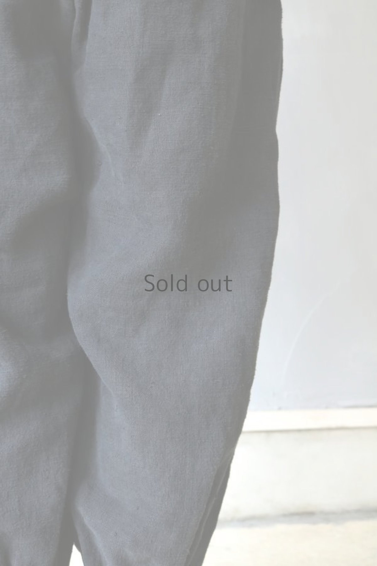 画像6: 【ササキチホ】アンティークリネン×染　バレルパンツ（黒） (6)