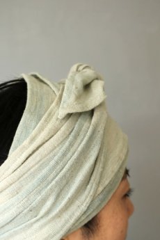 画像5: 【ササキチホ】古布　ターバンヘアバン（色褪せの手織り木綿） (5)