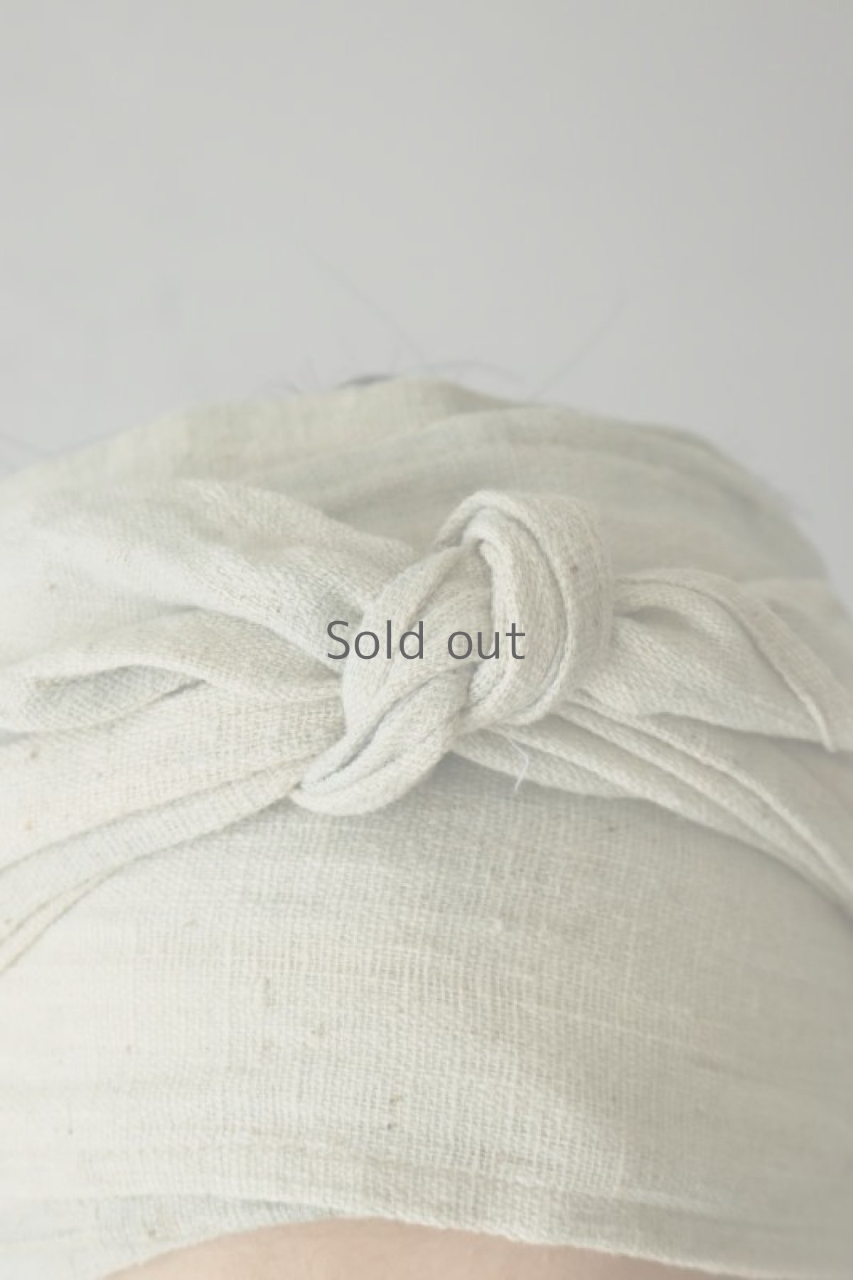 画像4: 【ササキチホ】古布　ターバンヘアバン（色褪せの手織り木綿） (4)