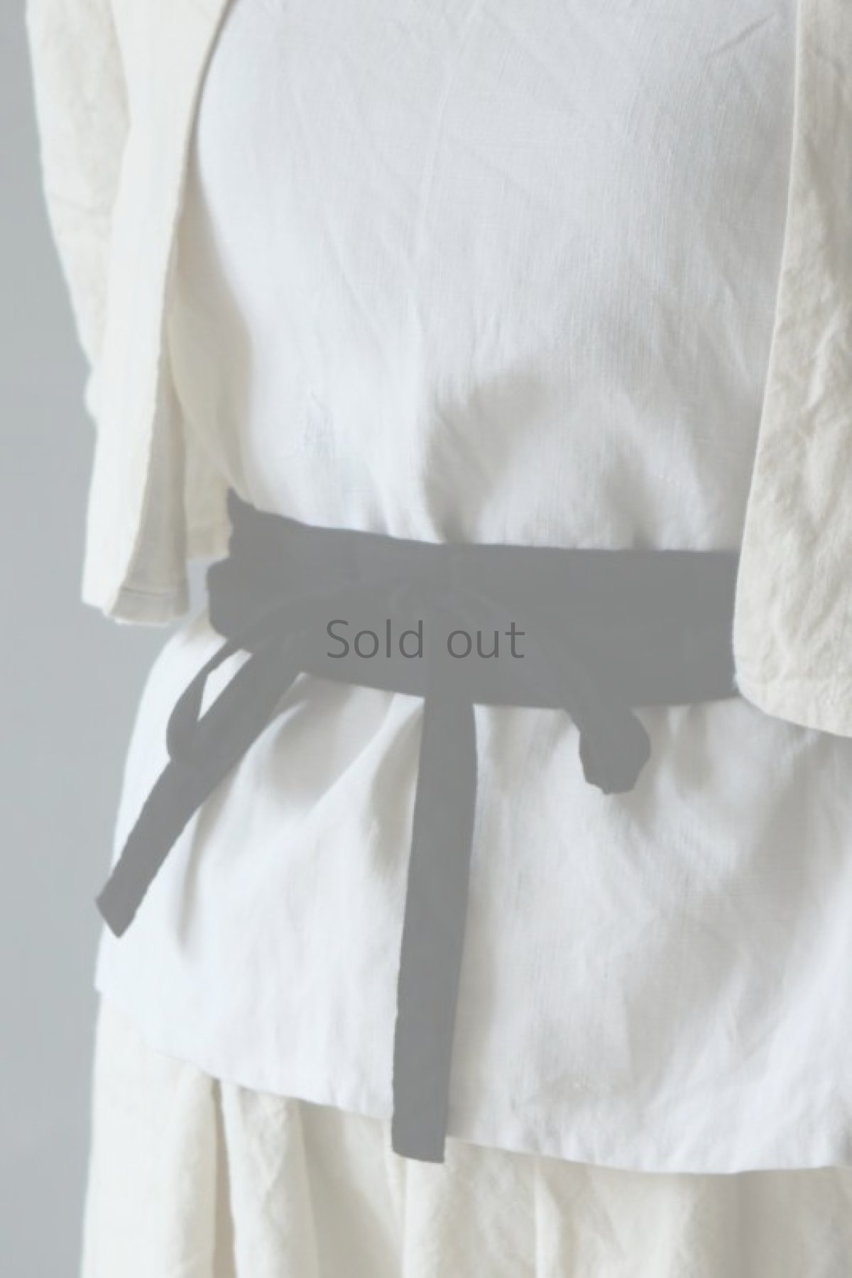 画像4: 【ササキチホ】古布　帯ベルト（黒色） (4)