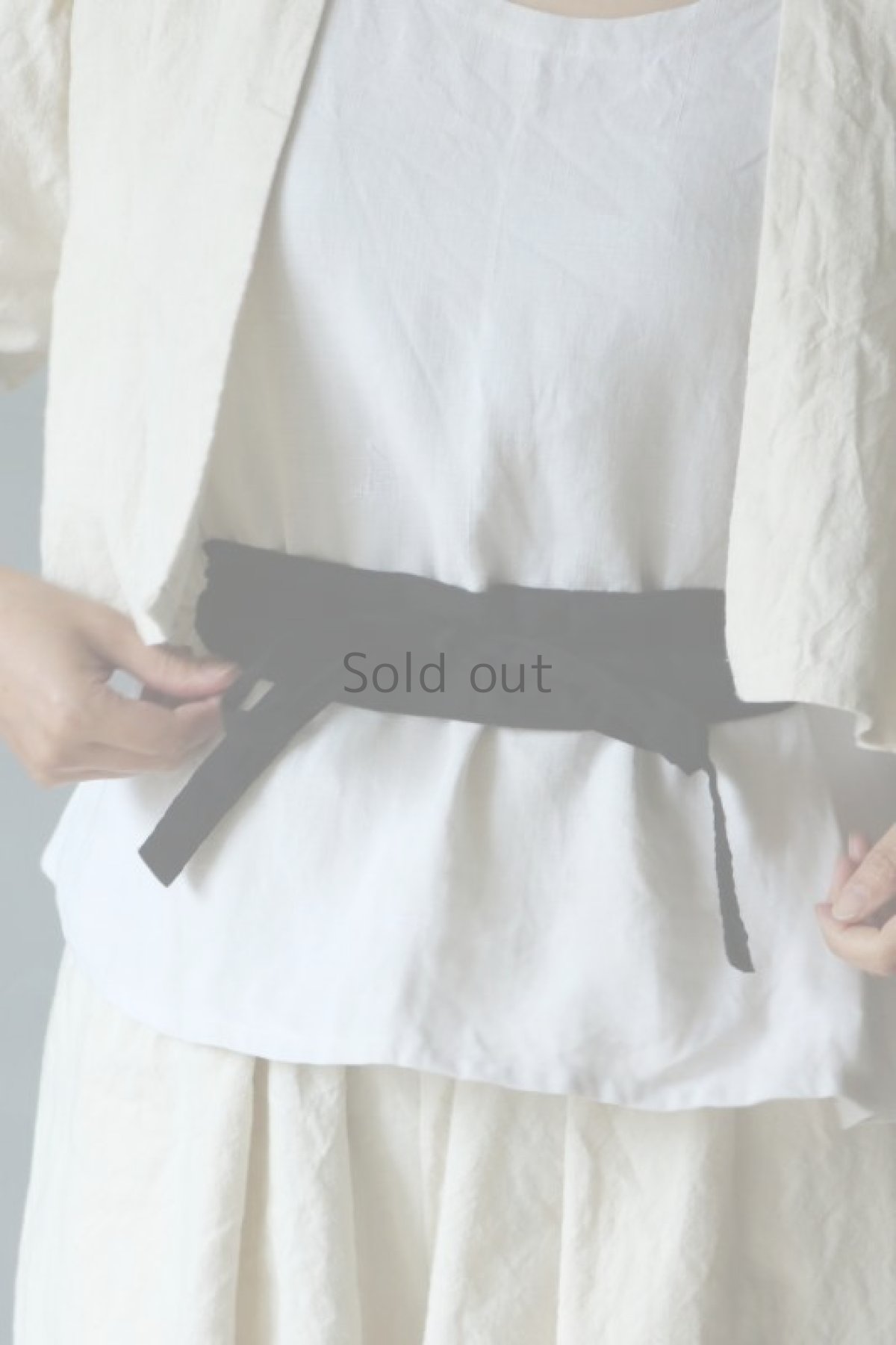 画像3: 【ササキチホ】古布　帯ベルト（黒色） (3)