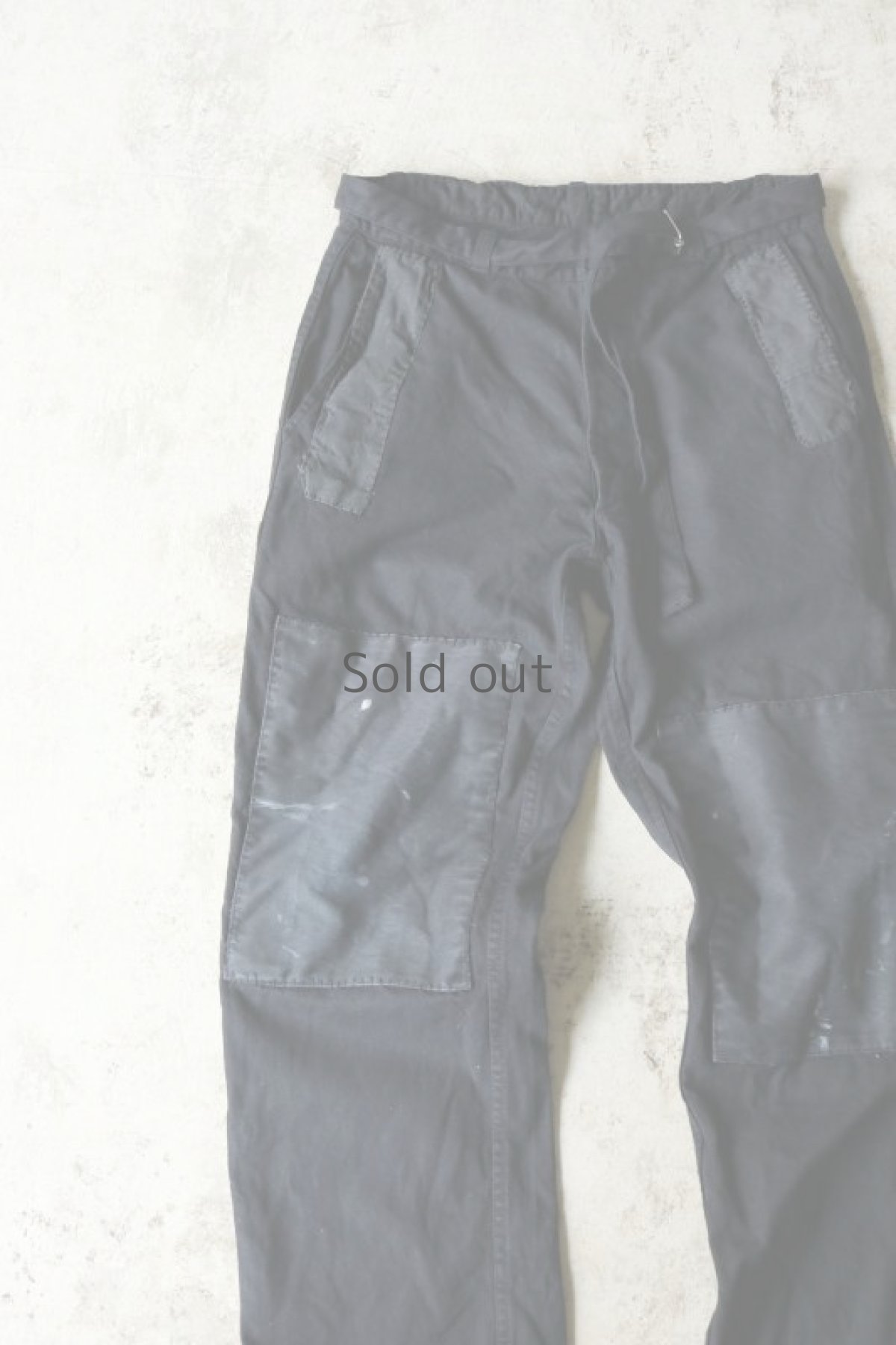 画像14: 【MITSUGU BLACK】ビンテージリメイク　パッチワーク　ブラックワークパンツ（ベルト） (14)