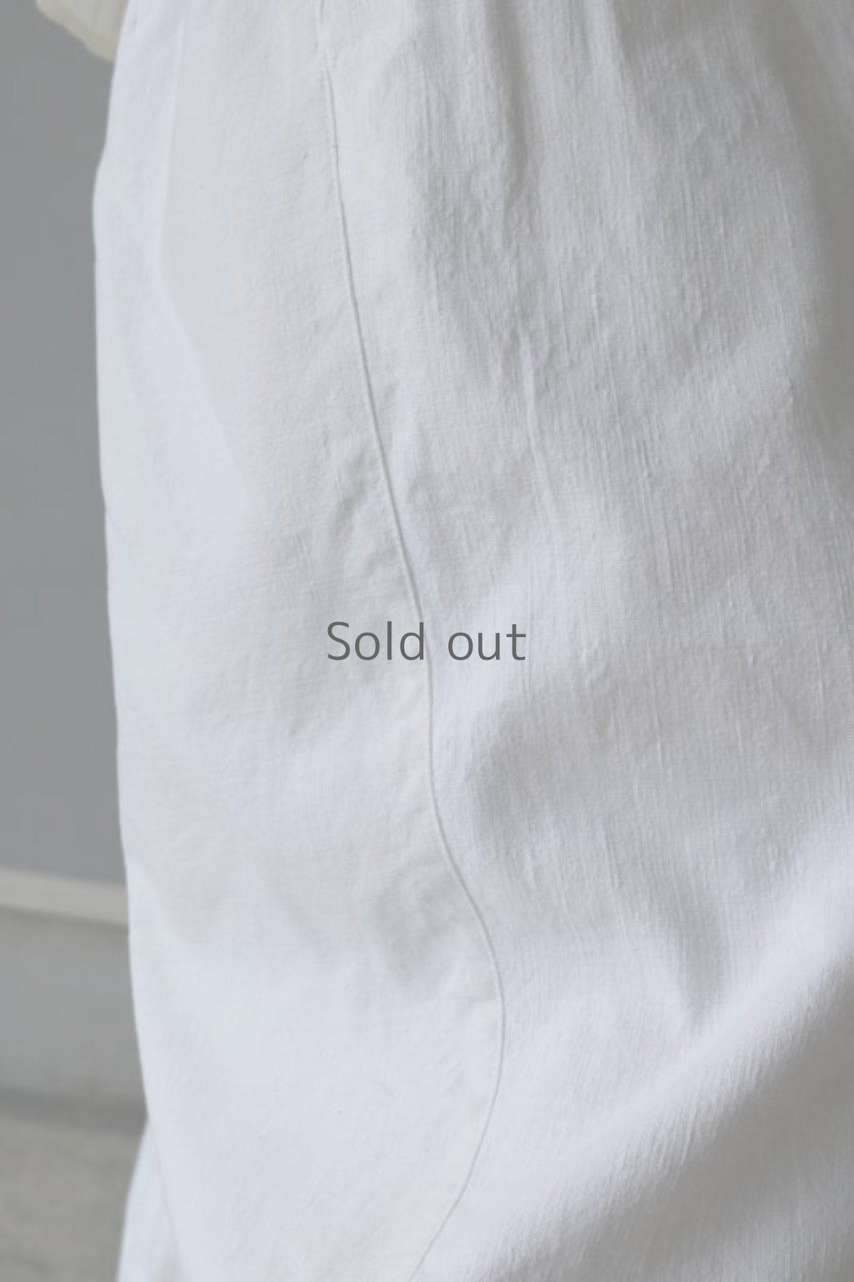 画像9: 【ササキチホ】アンティークリネン　バレルパンツ（白） (9)