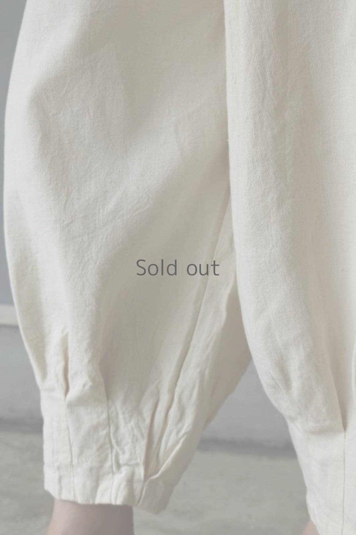 画像7: 【ササキチホ】アンティークリネン　バレルパンツ（生成り） (7)