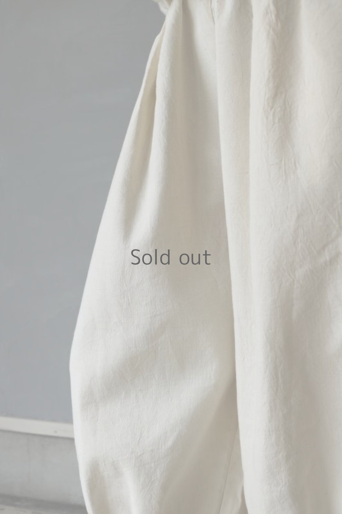 画像8: 【ササキチホ】アンティークリネン　バレルパンツ（生成り） (8)