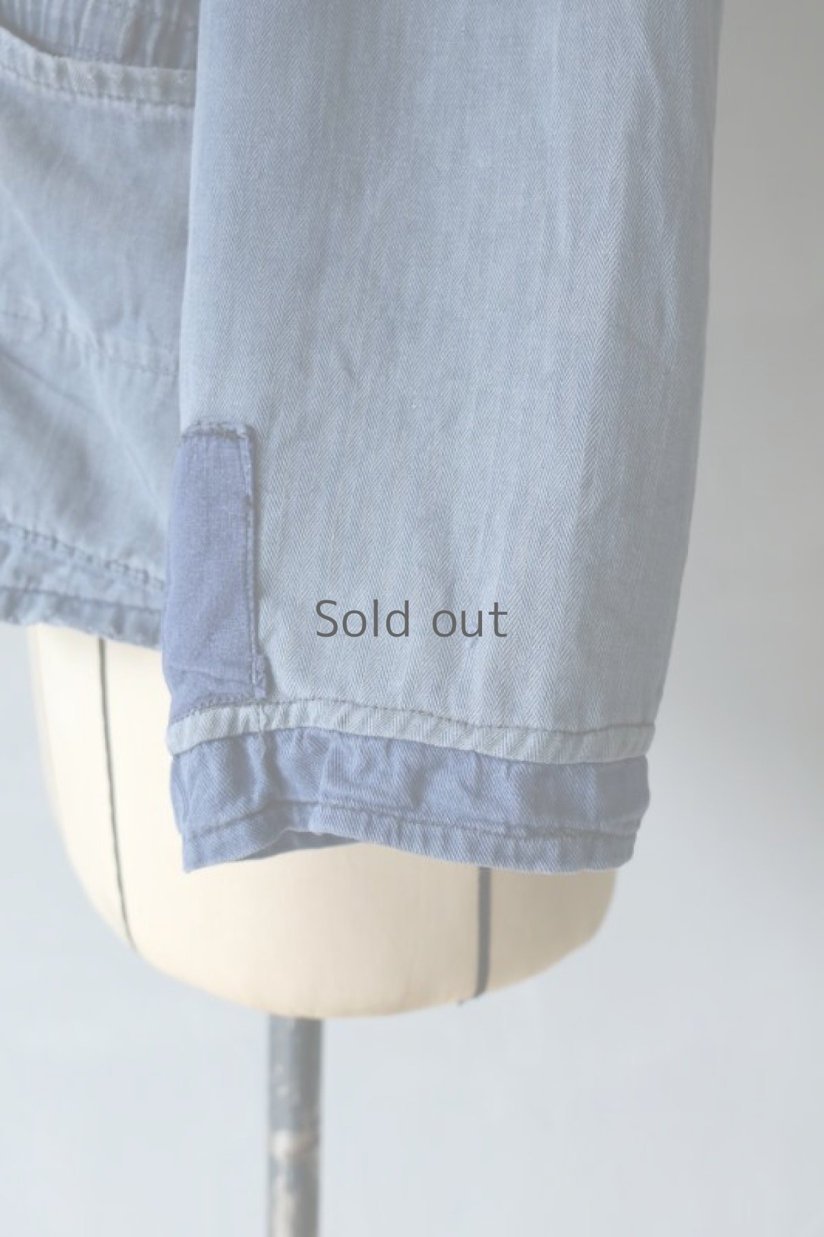 画像8: 【MITSUGU SASAKI】ビンテージリメイク　パッチワーク　小さめブルーワークジャケット(ドイツ) (8)